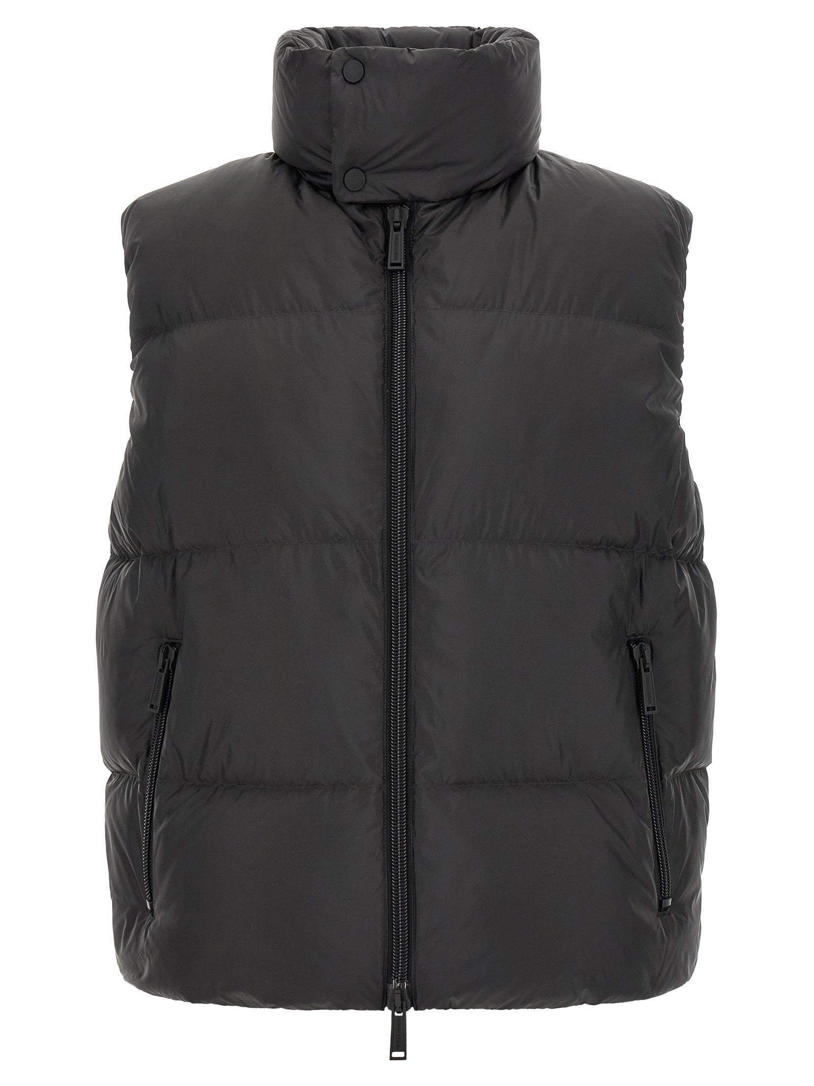 Dsquared² Schwarze ärmellose Jacke aus Polyester