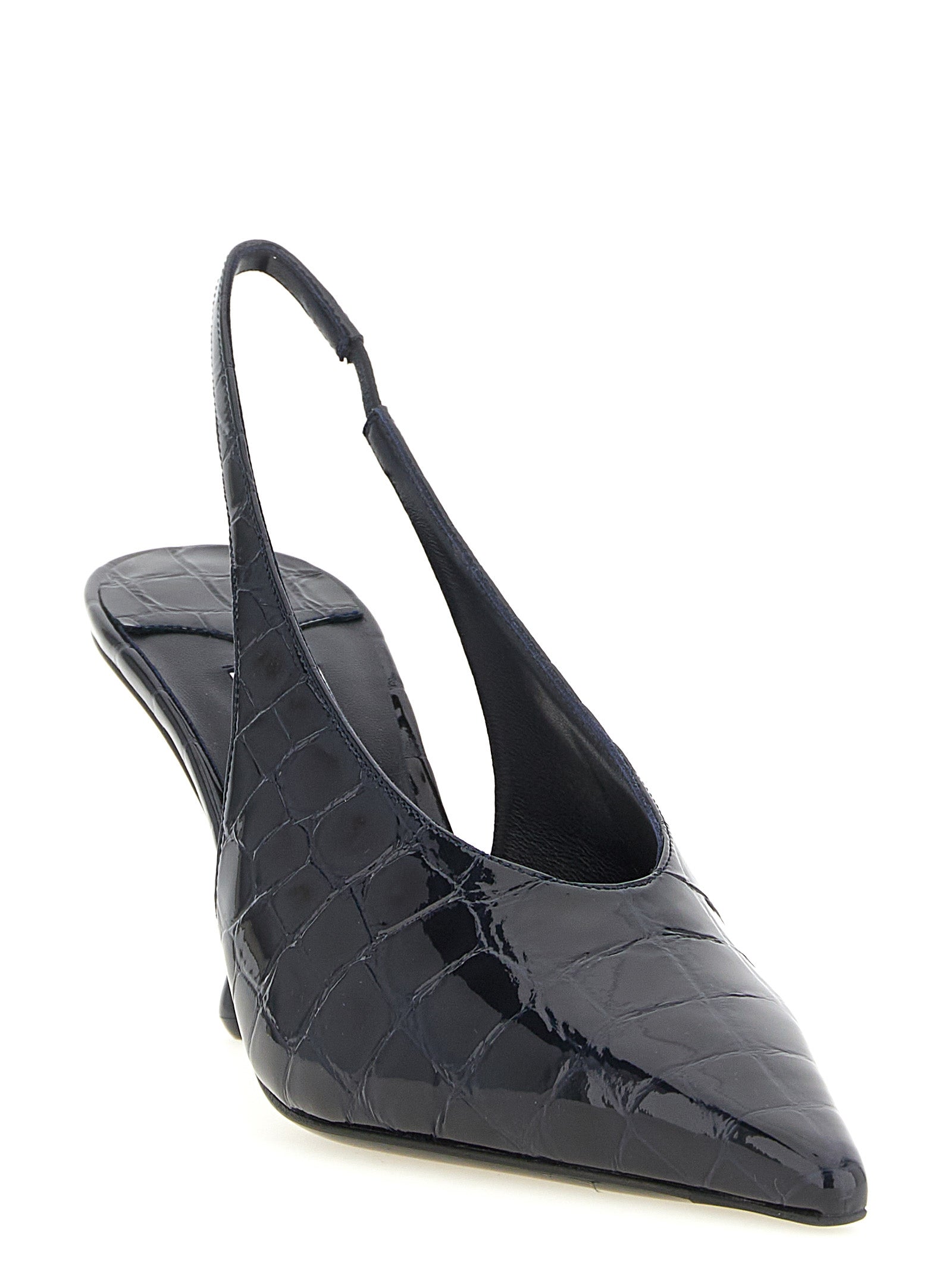 Jimmy Choo Blaue Leder Pumps mit hohem Absatz