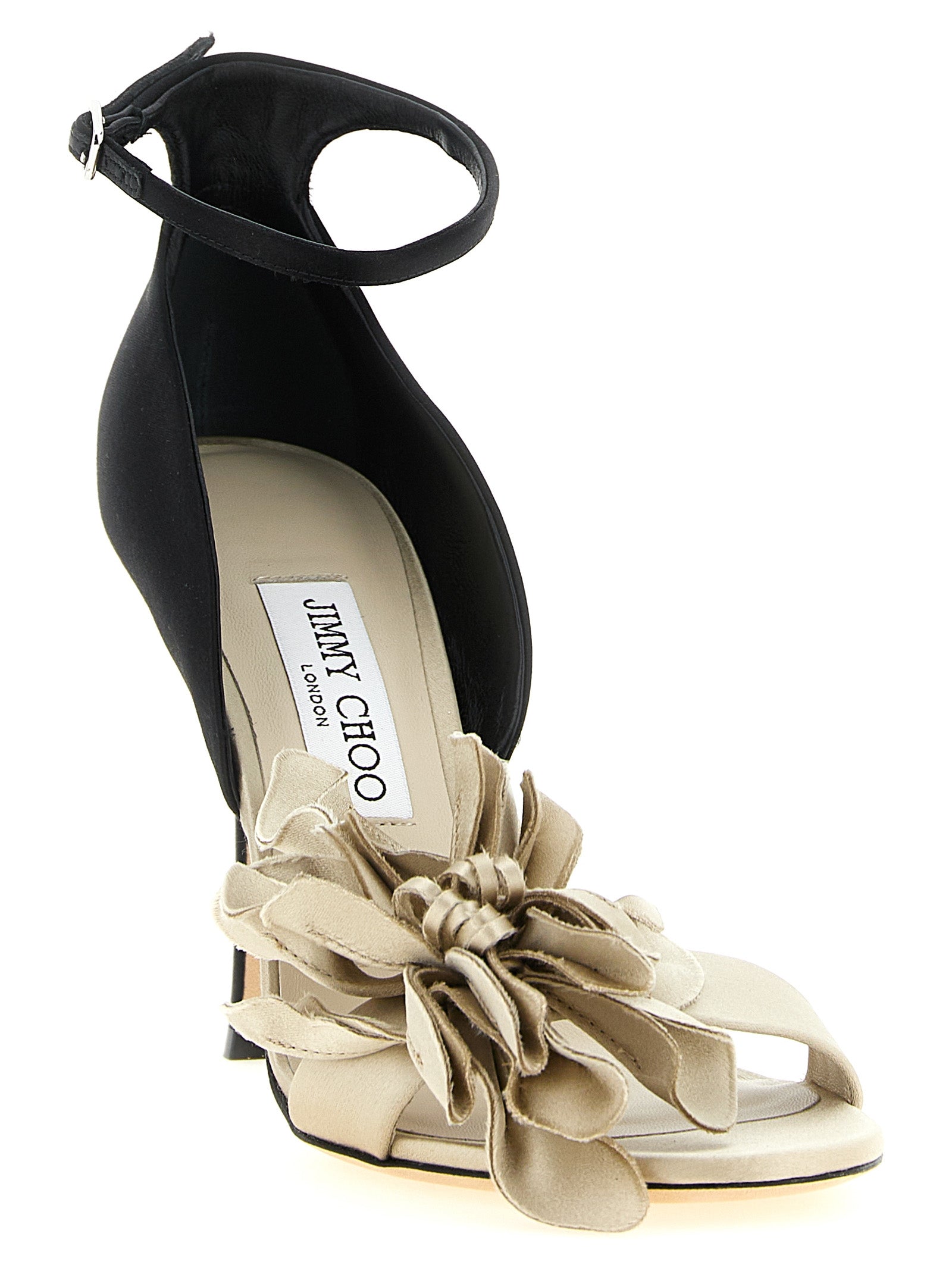 Jimmy Choo Mehrfarbige Tencel-Stilettosandalen