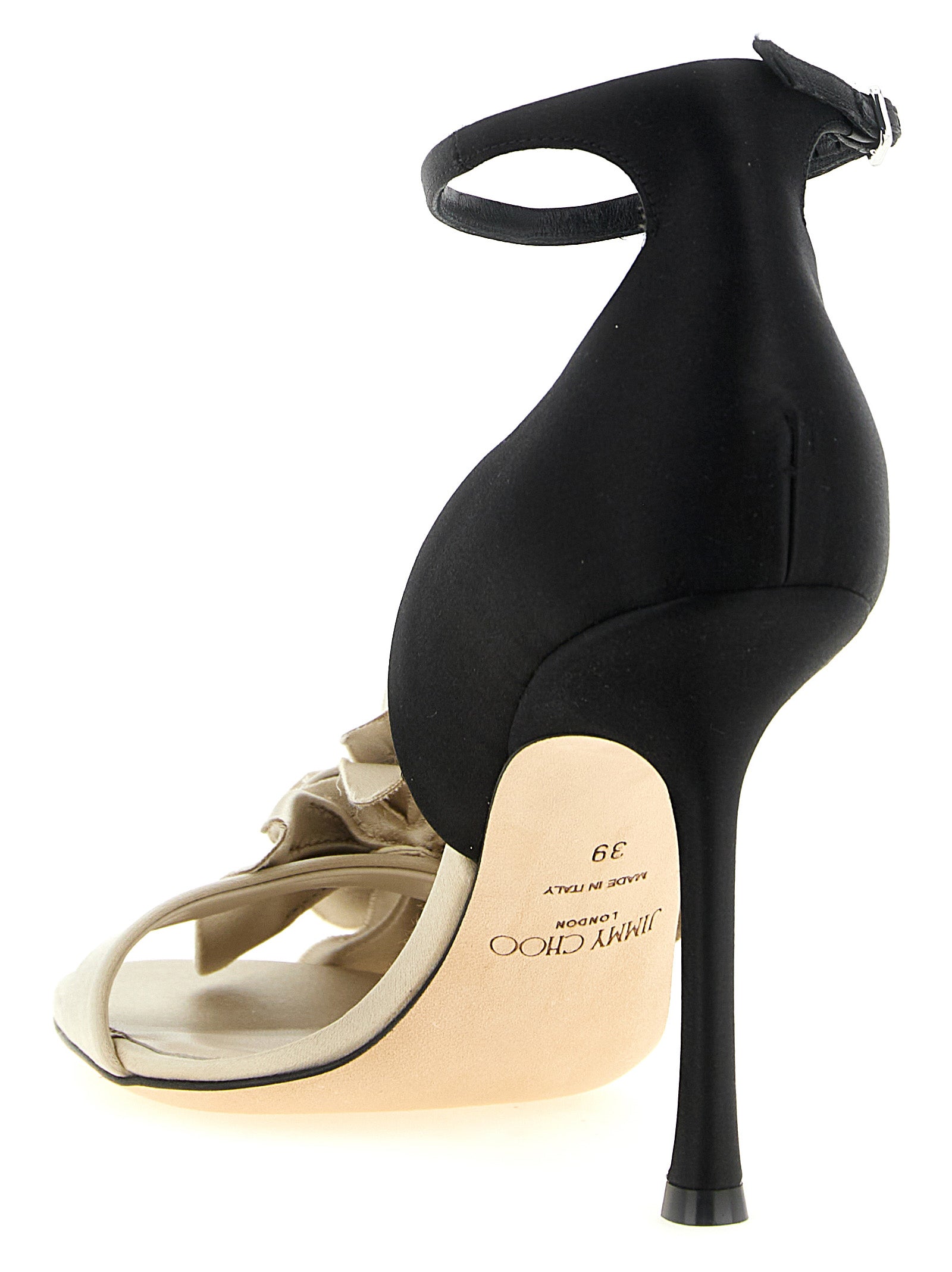 Jimmy Choo Mehrfarbige Tencel-Stilettosandalen