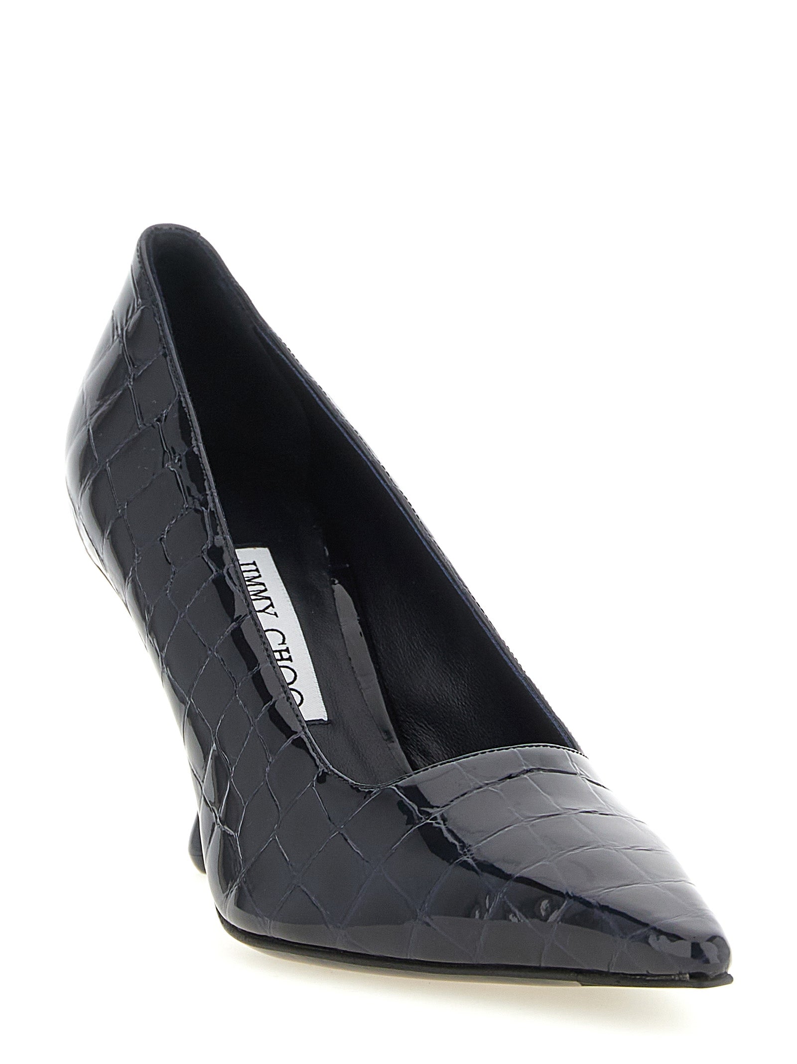 Jimmy Choo Blaue Leder Pumps mit hohem Absatz