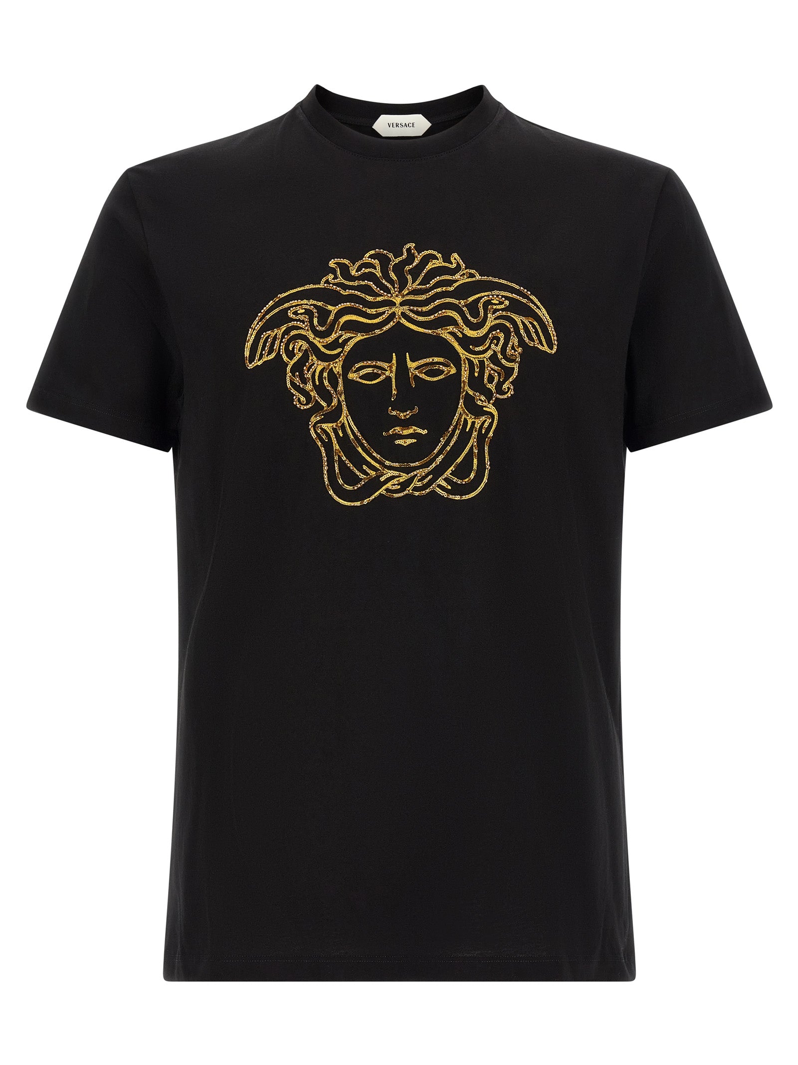 Versace Schwarzes Baumwoll-T-Shirt
