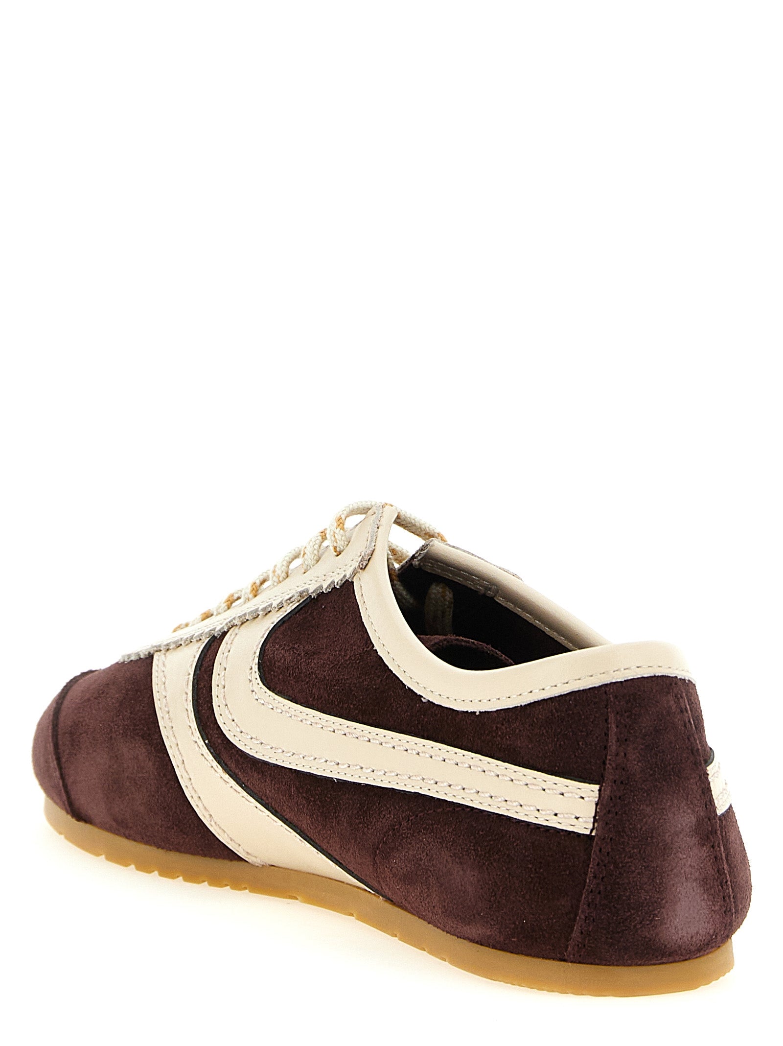 Dries Van Noten Mehrfarbige Kalbsleder-Sneaker mit niedrigem Schaft