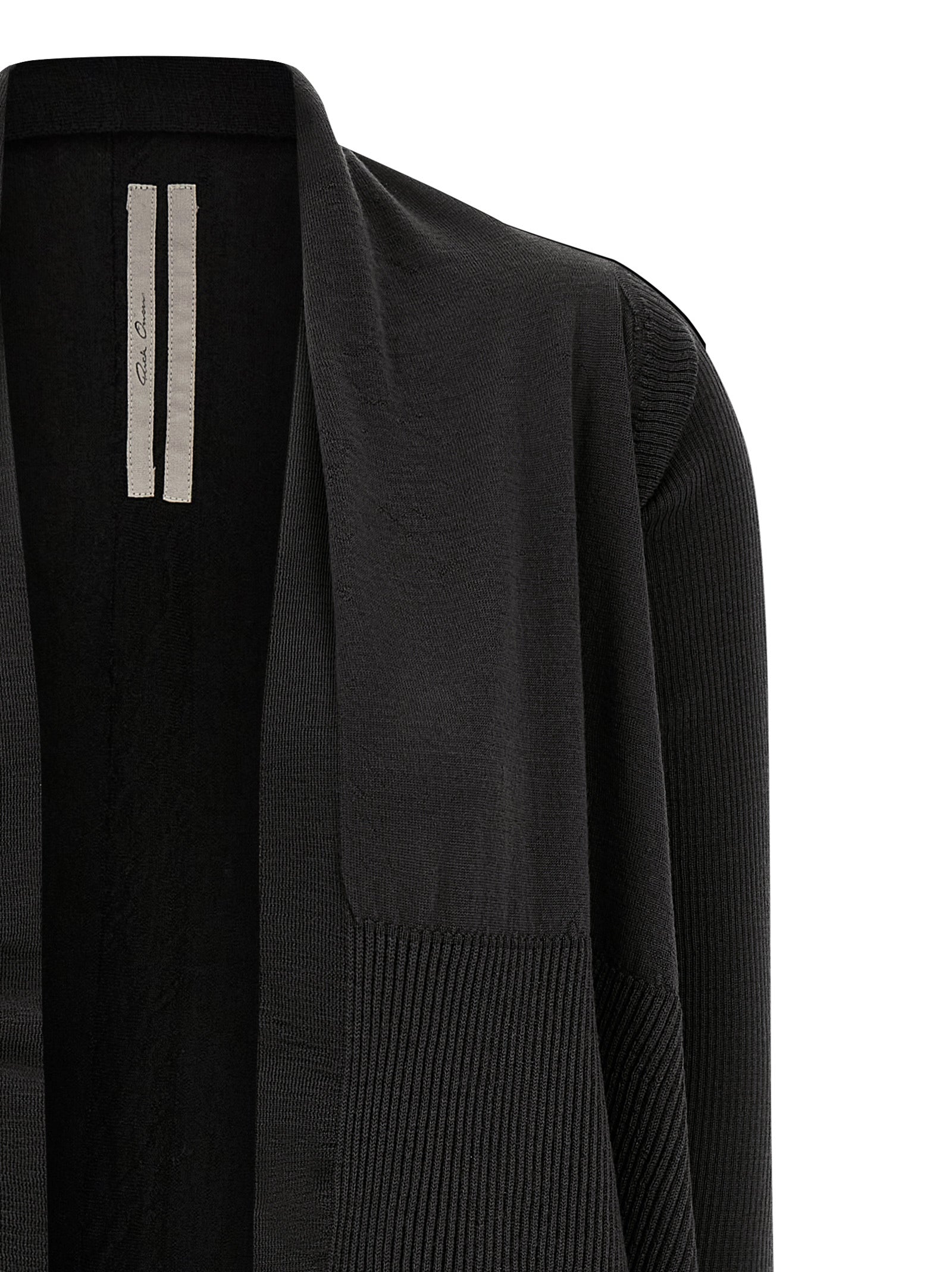 Rick Owens Schwarzer Baumwollcardigan