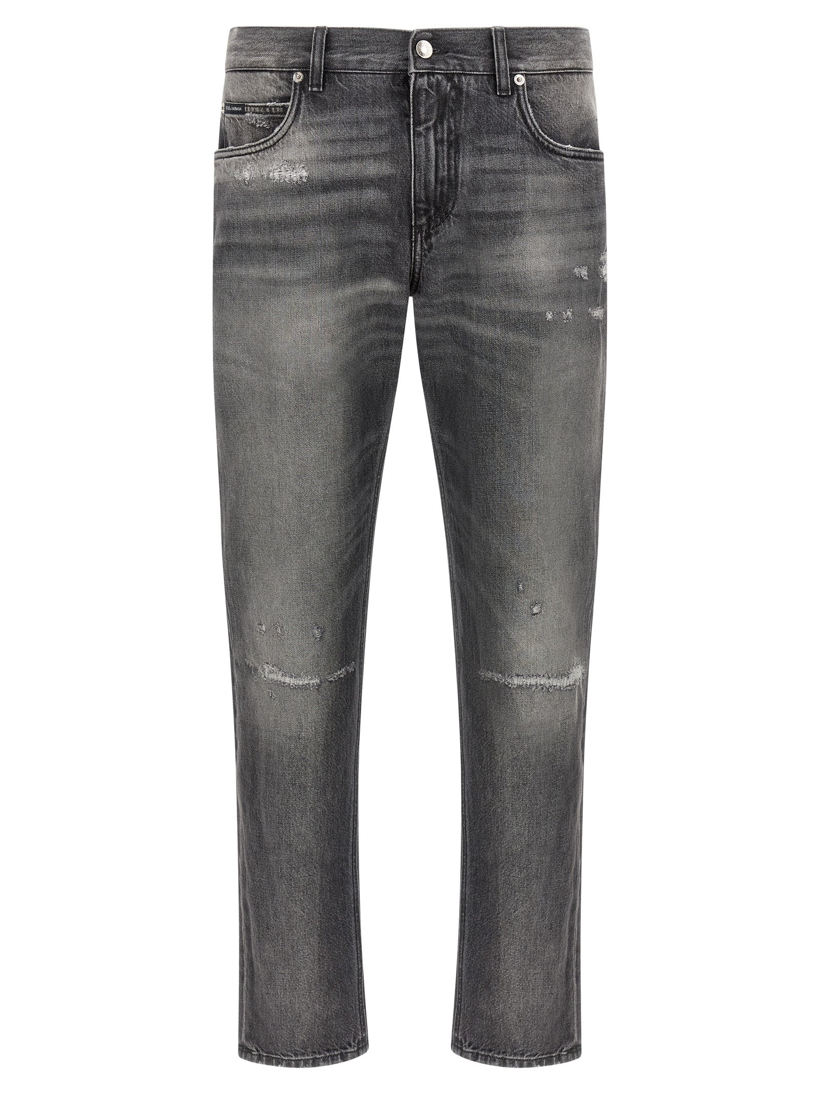 Dolce & Gabbana Graue Jeans aus Baumwolle