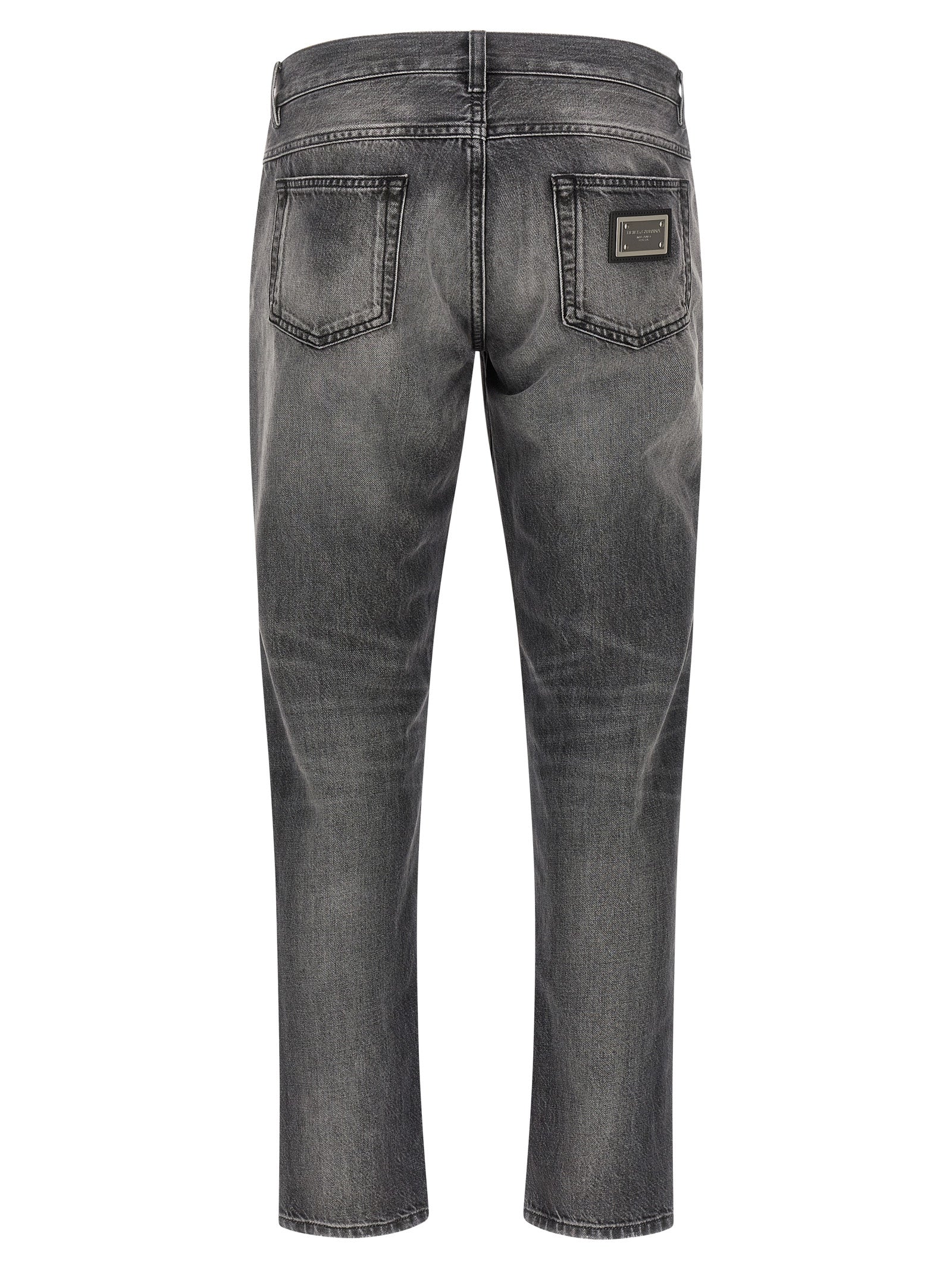 Dolce & Gabbana Graue Jeans aus Baumwolle