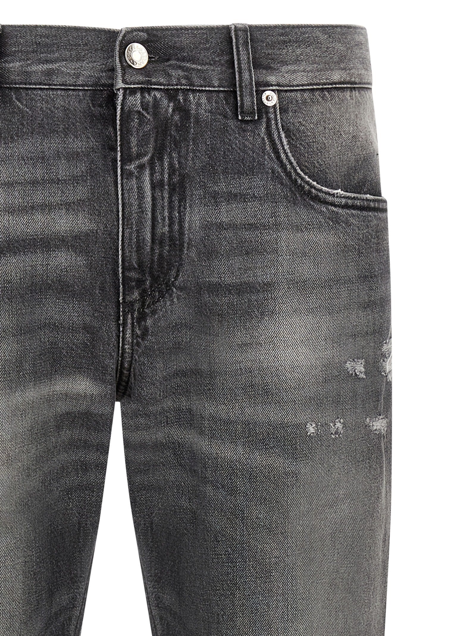 Dolce & Gabbana Graue Jeans aus Baumwolle