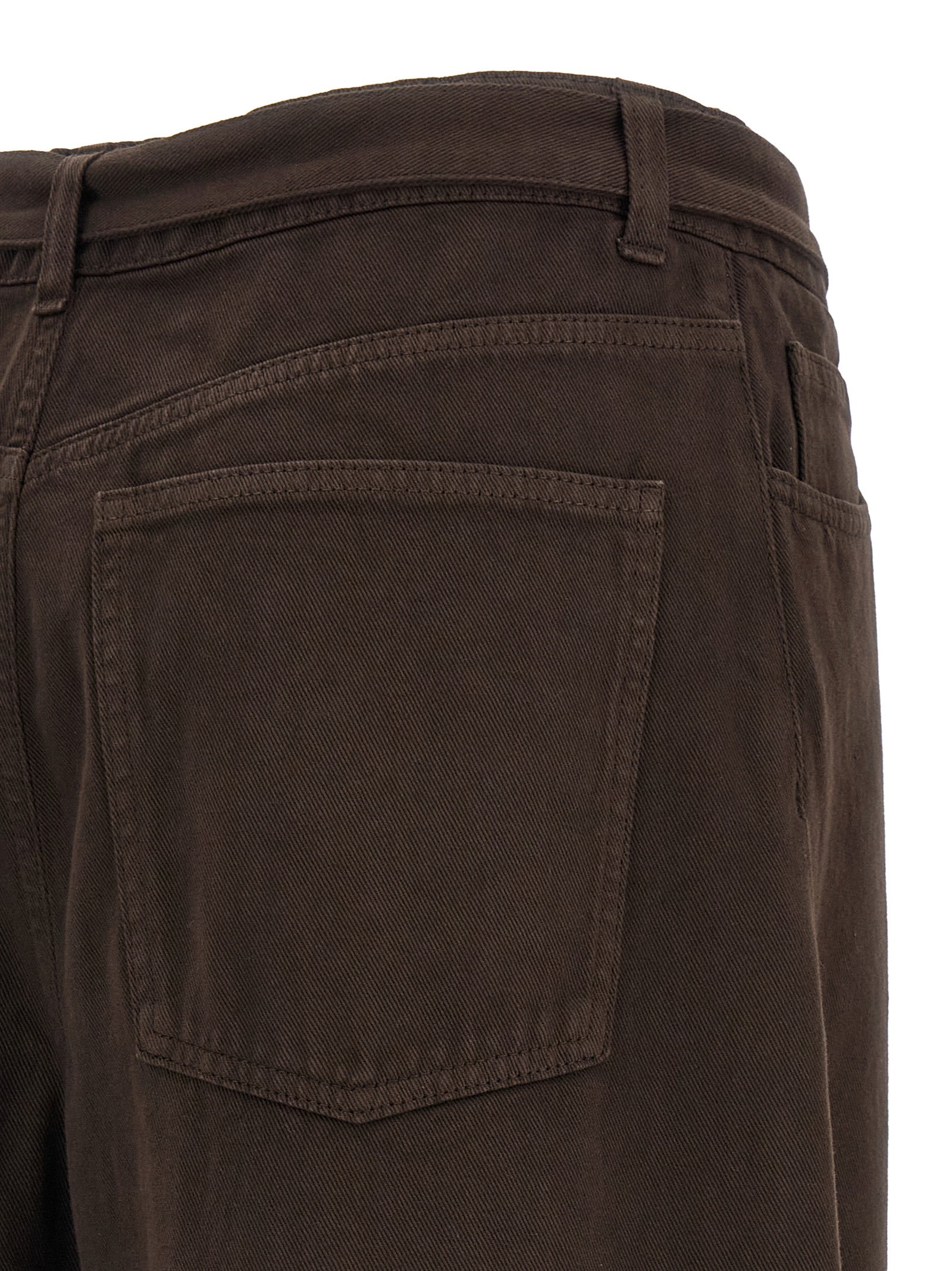 Twinset Braune Baumwoll-Jeans mit hoher Taille