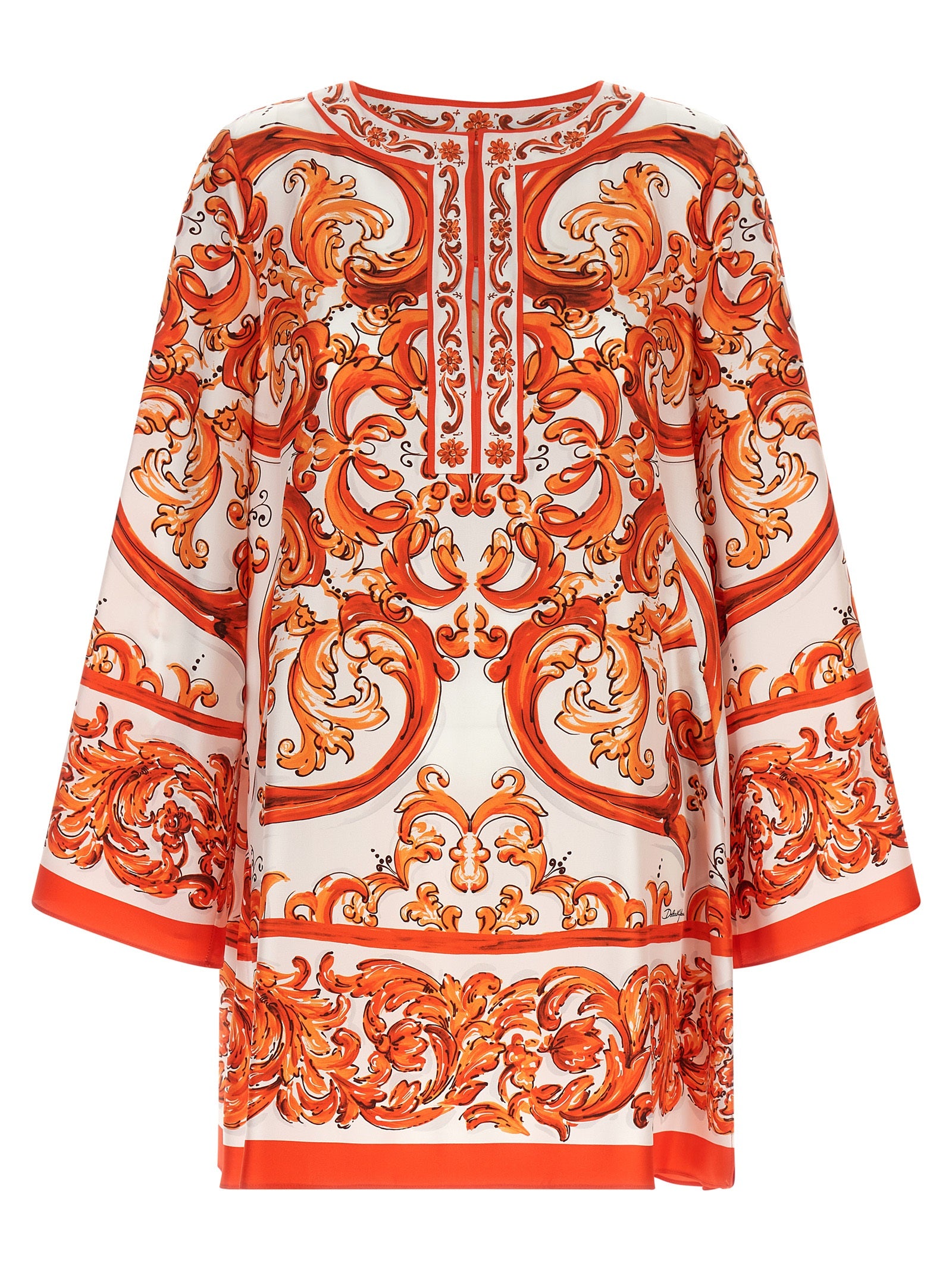 Dolce & Gabbana Orange Seiden-Minikleid