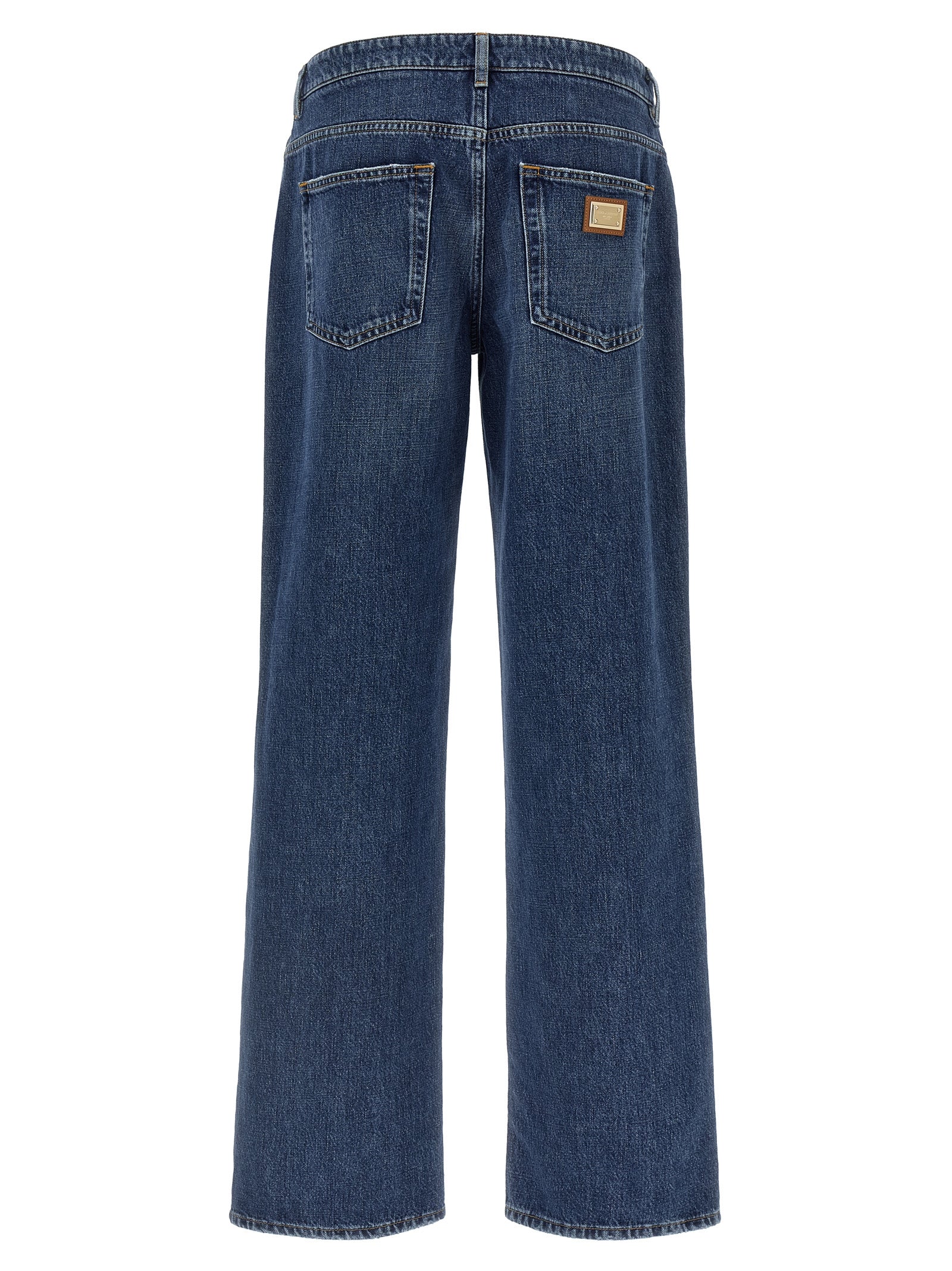 Dolce & Gabbana Blaue Baumwolljeans im Relaxed Fit