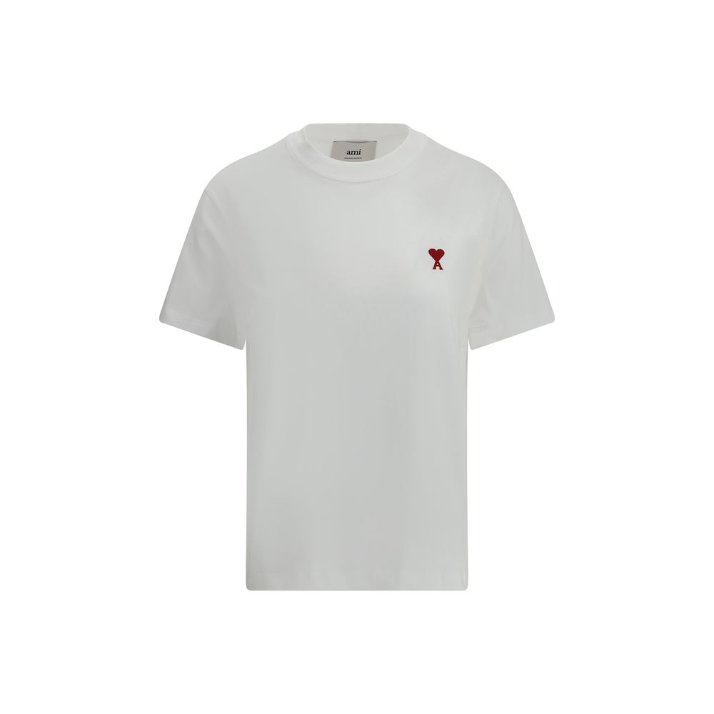 Ami Paris Weißes Baumwoll-T-Shirt