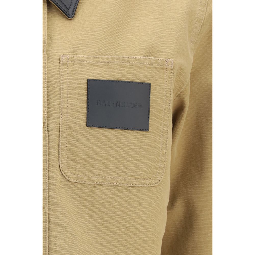 Balenciaga Beige Baumwolljacke in voller Länge