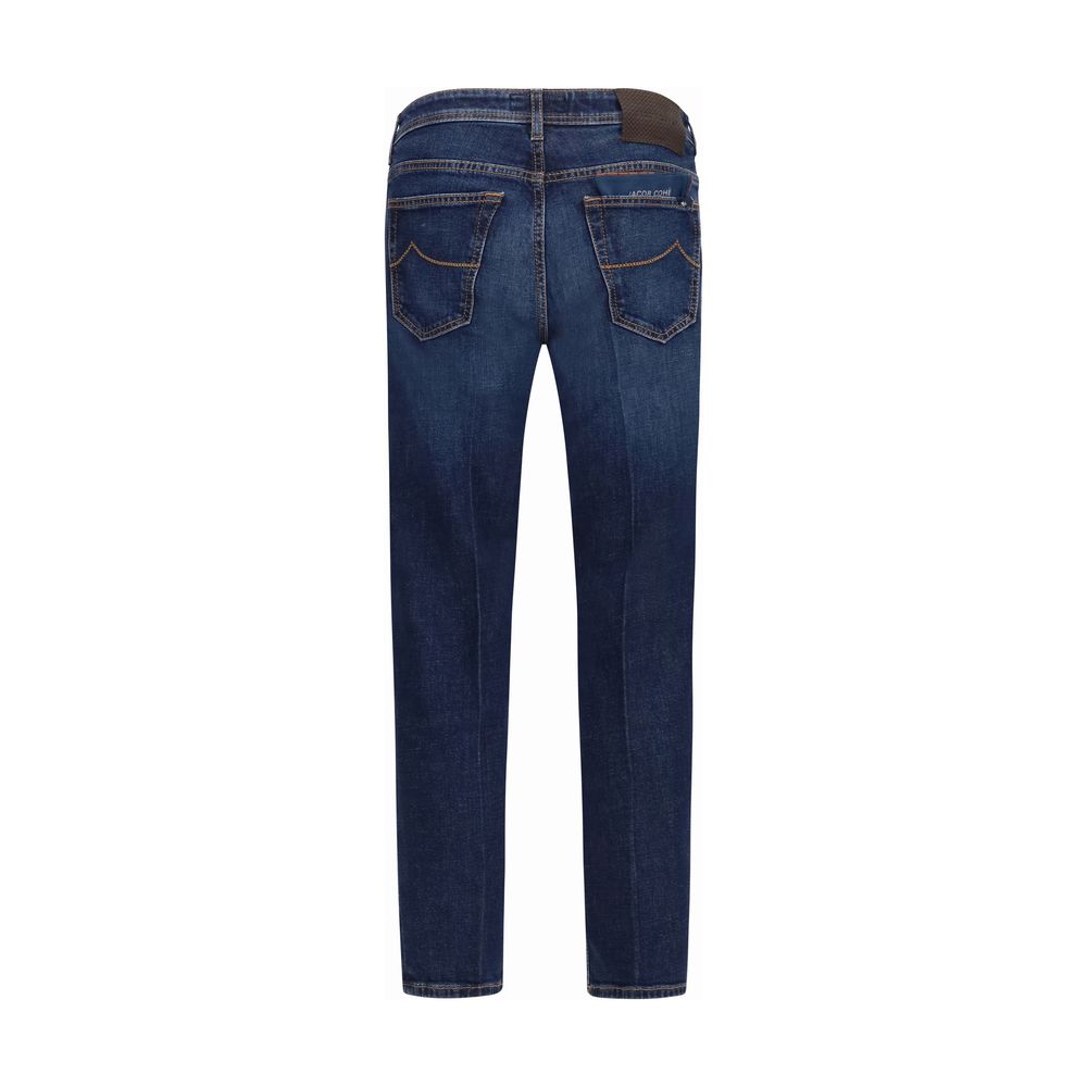 Jacob Cohen Blaue Jeans aus Stretch-Denim mit schmal zulaufendem Bein