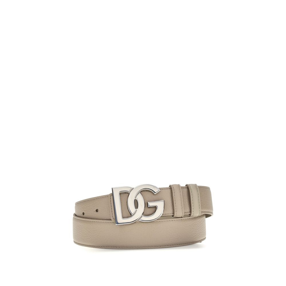 Dolce & Gabbana Beige Kalbsleder Bos Taurus Regular Gürtel