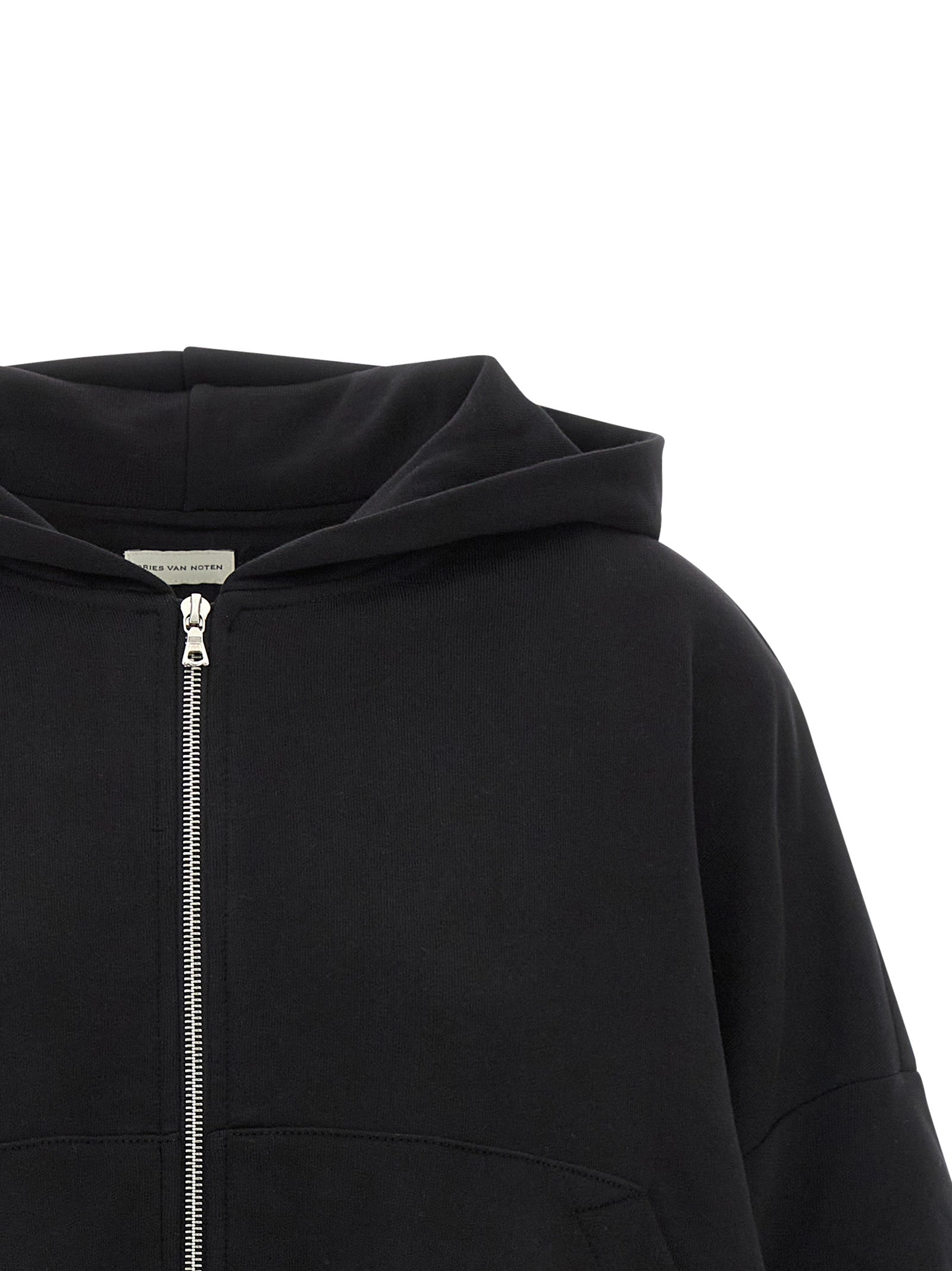 Dries Van Noten Schwarzer Baumwoll-Hoodie
