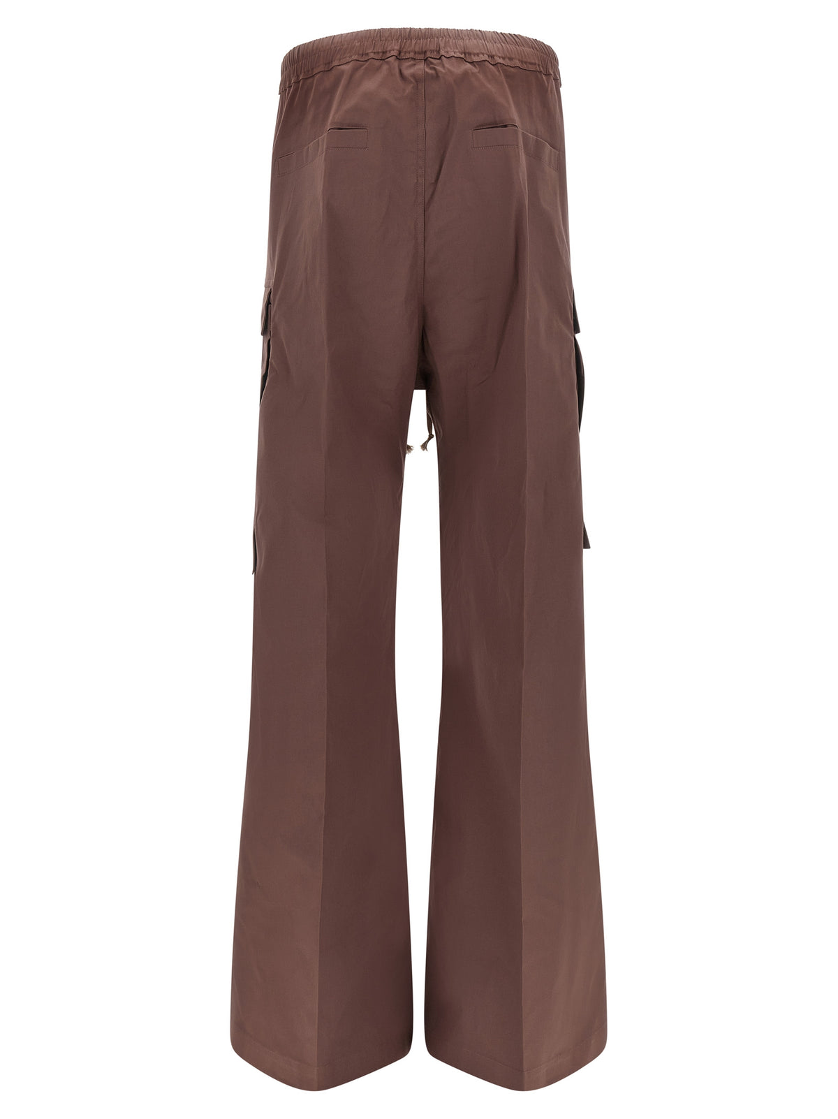 Rick Owens Braune Baumwollhose mit ausgestelltem Bein
