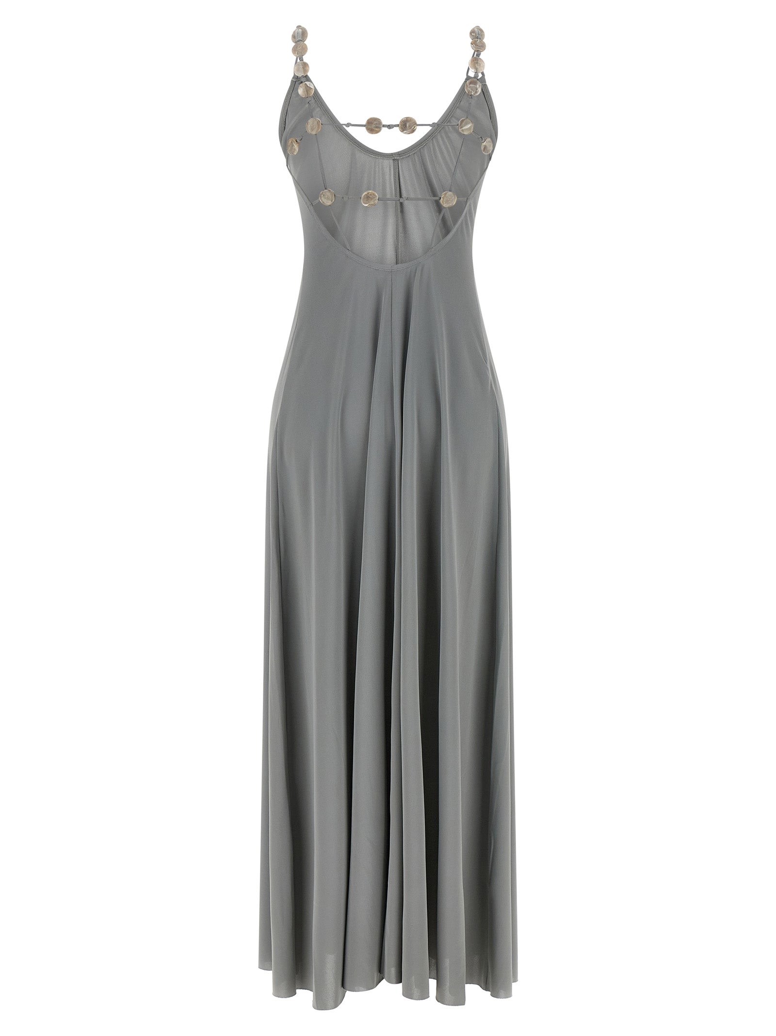 Eres Langes Kleid aus silbernem Polyamid