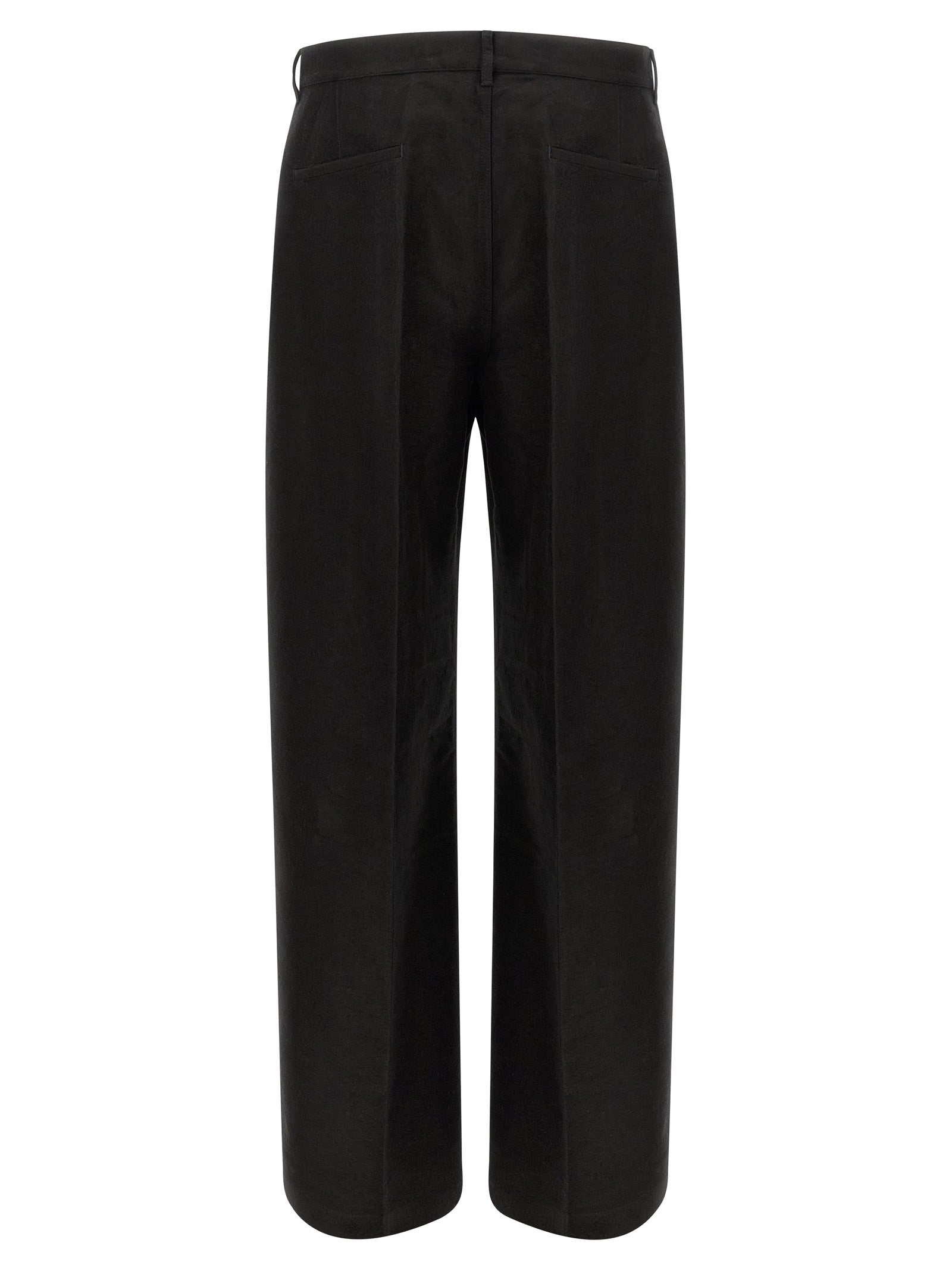 Rick Owens Schwarze Ramie Freizeithose