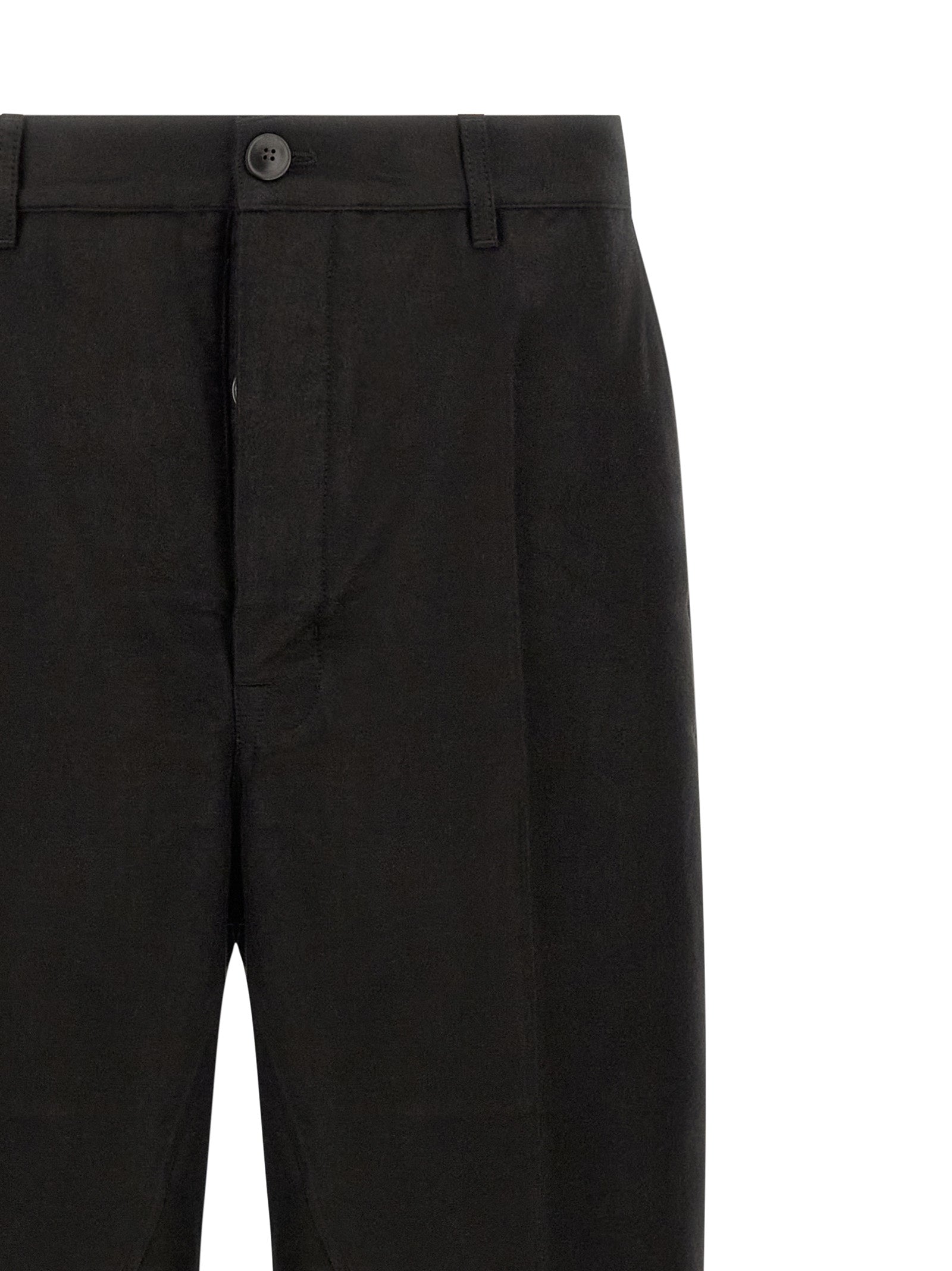 Rick Owens Schwarze Ramie Freizeithose