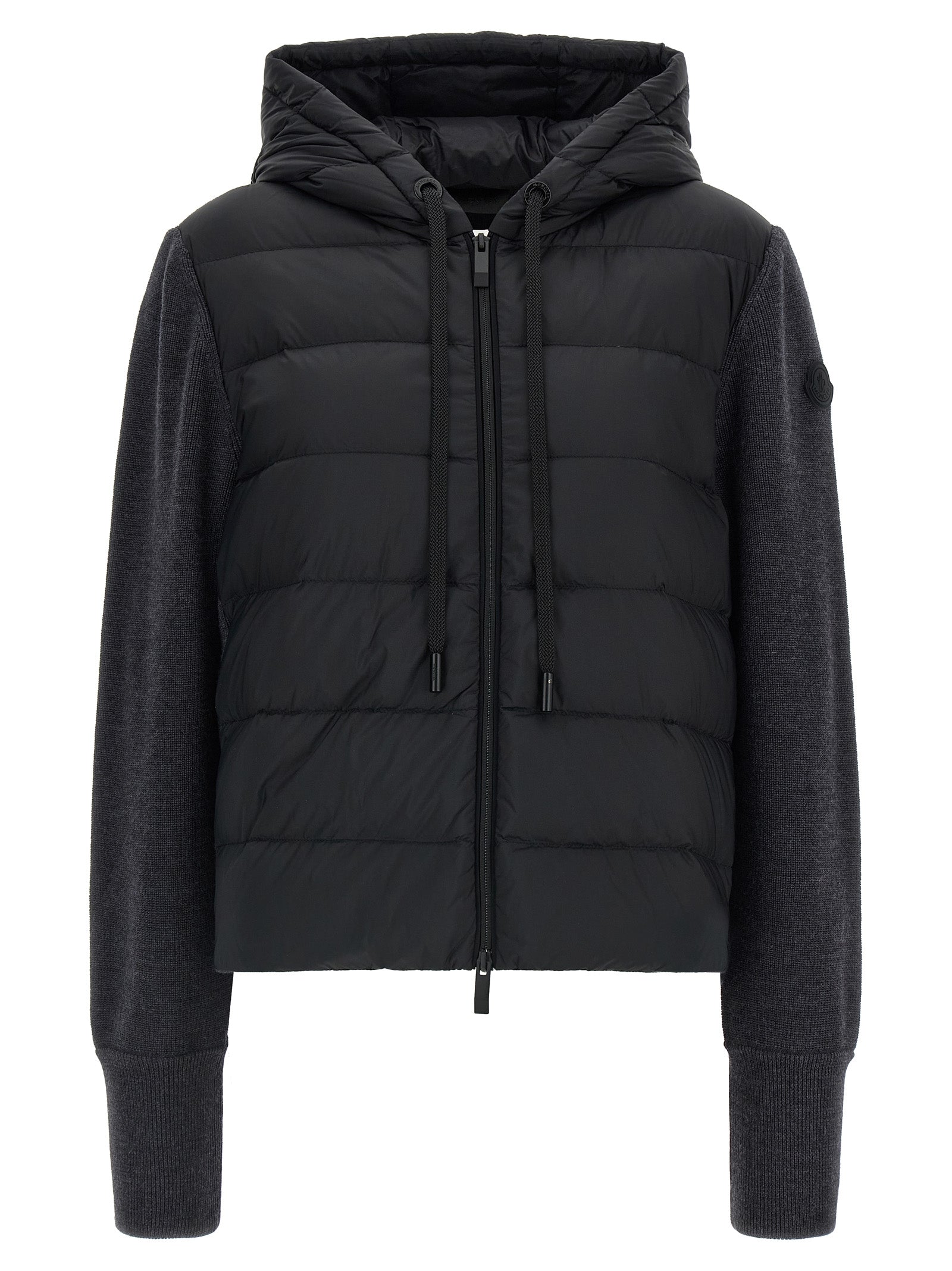 Moncler Grauer Cardigan aus Polyamid
