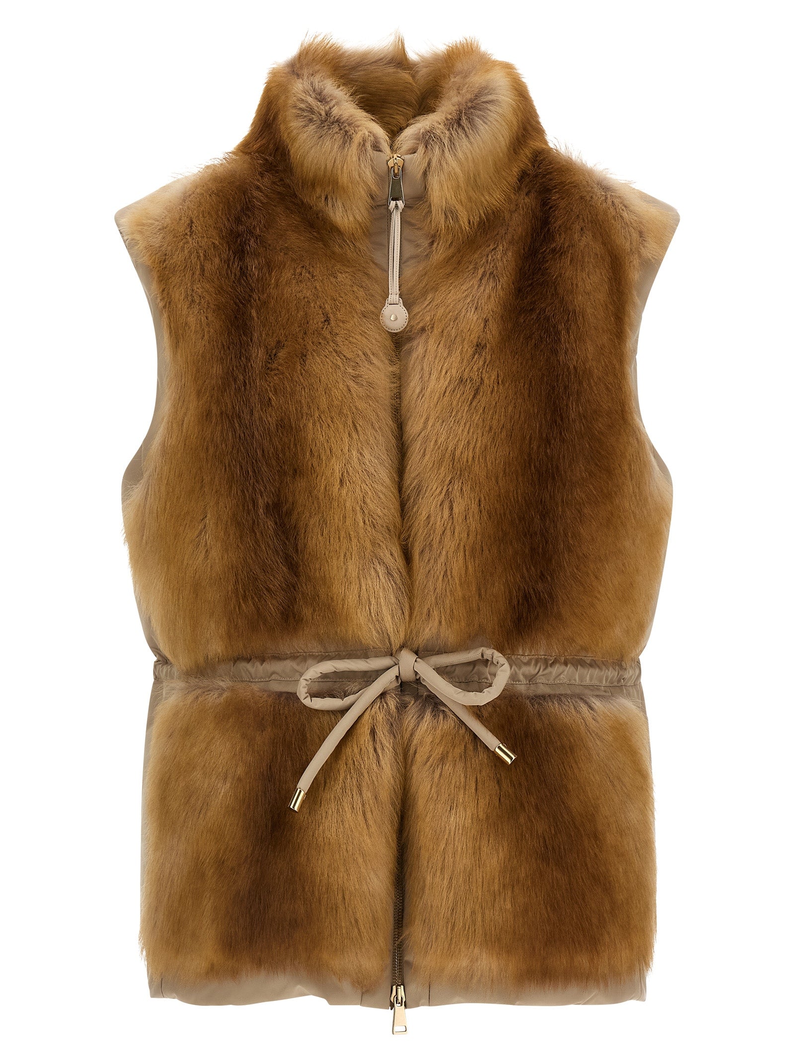Moncler Beige Polyester Ärmellose Jacke
