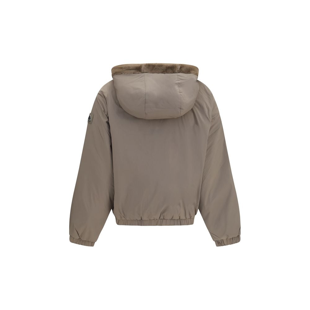 Moose Knuckles Brauner Kunstpelz-Sweatshirt