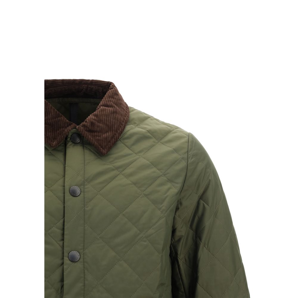 Barbour Zweifarbige Polyamid-Steppjacke in voller Länge