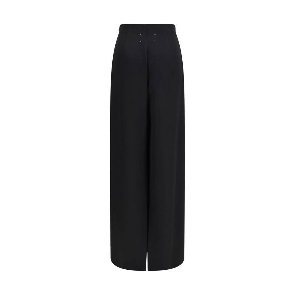 Maison Margiela Langer Rock aus schwarzer Wolle Oves Aries