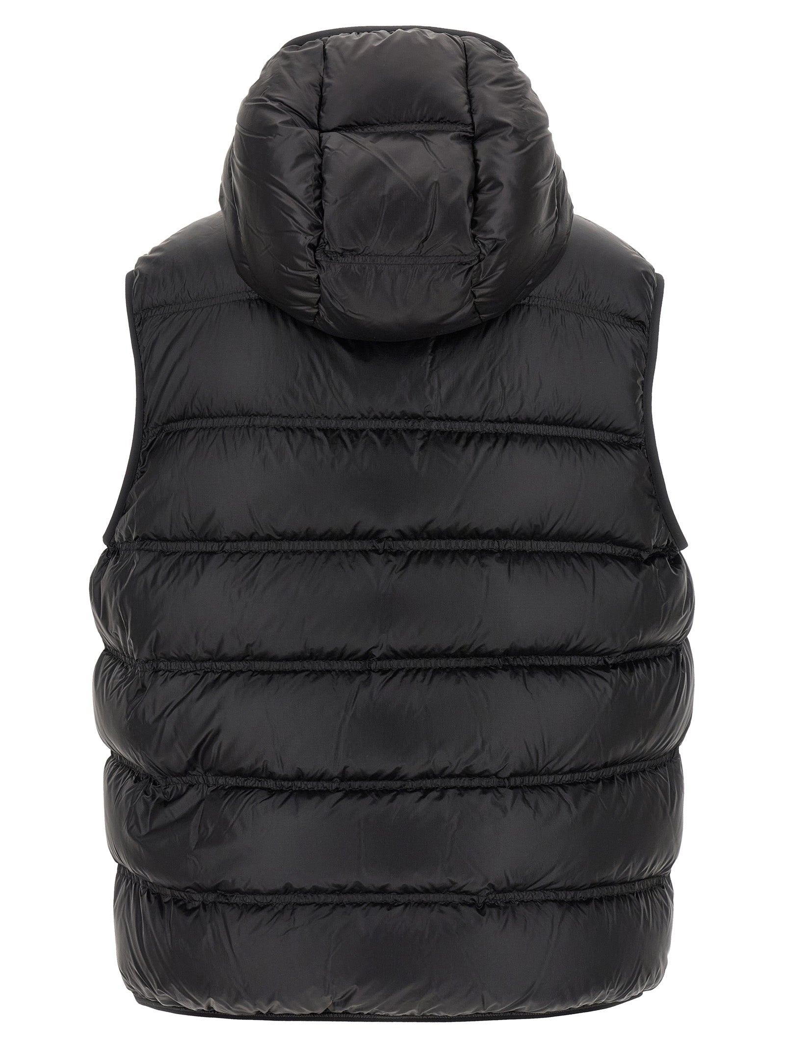 Moncler Schwarze ärmellose Jacke aus Polyamid