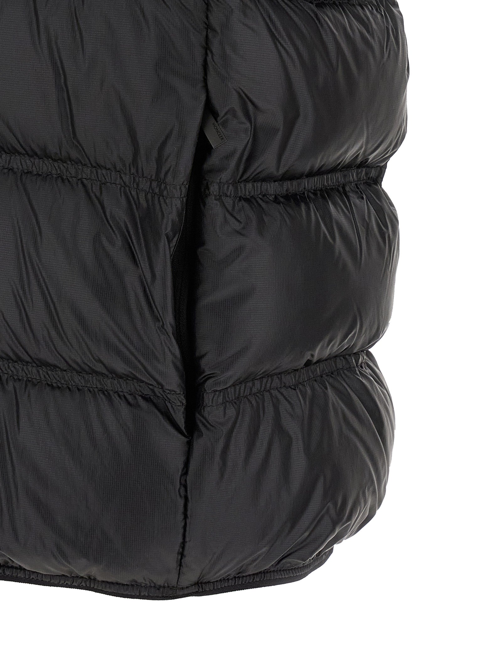 Moncler Schwarze ärmellose Jacke aus Polyamid