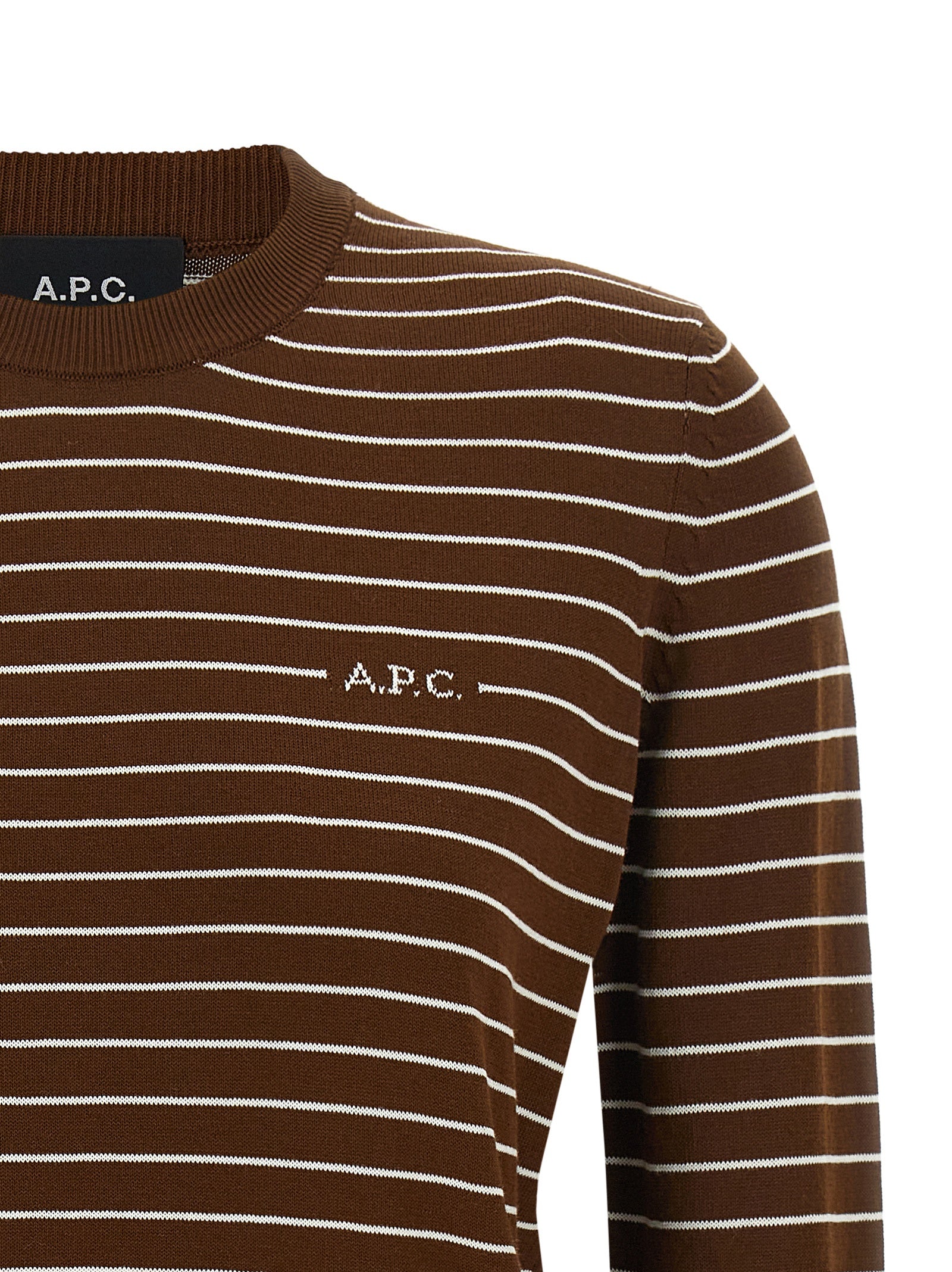 A.P.C. Brauner Baumwollcardigan
