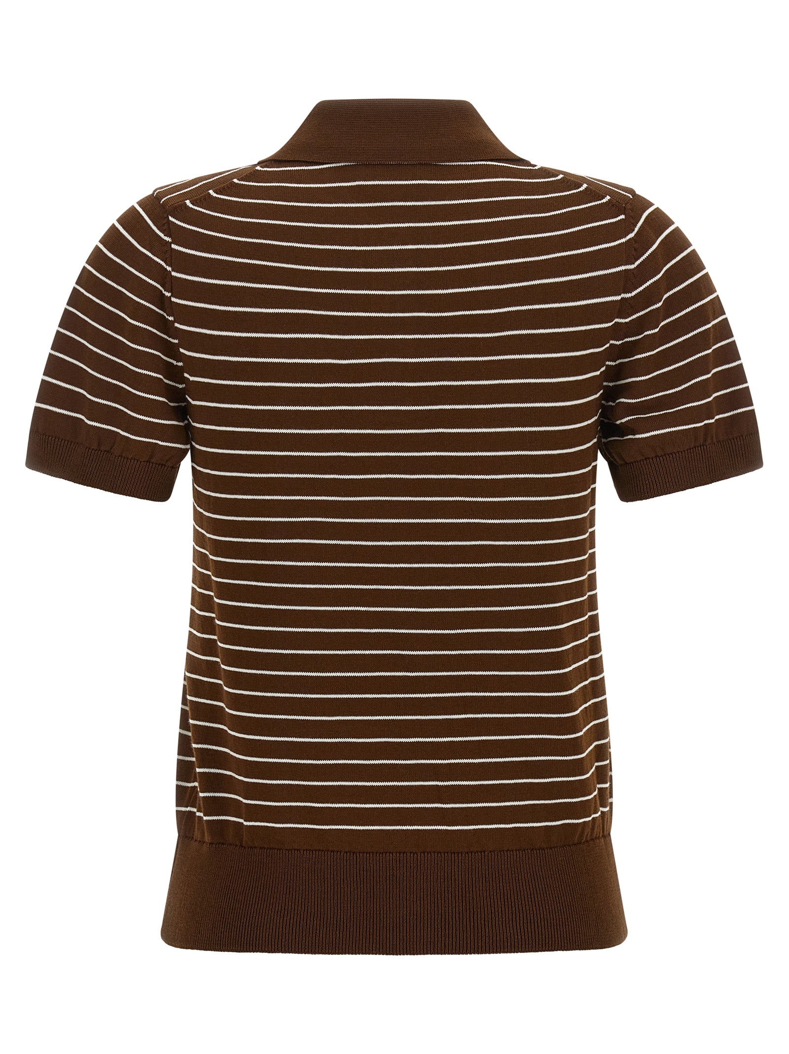 A.P.C. Braunes Baumwoll-Polohemd