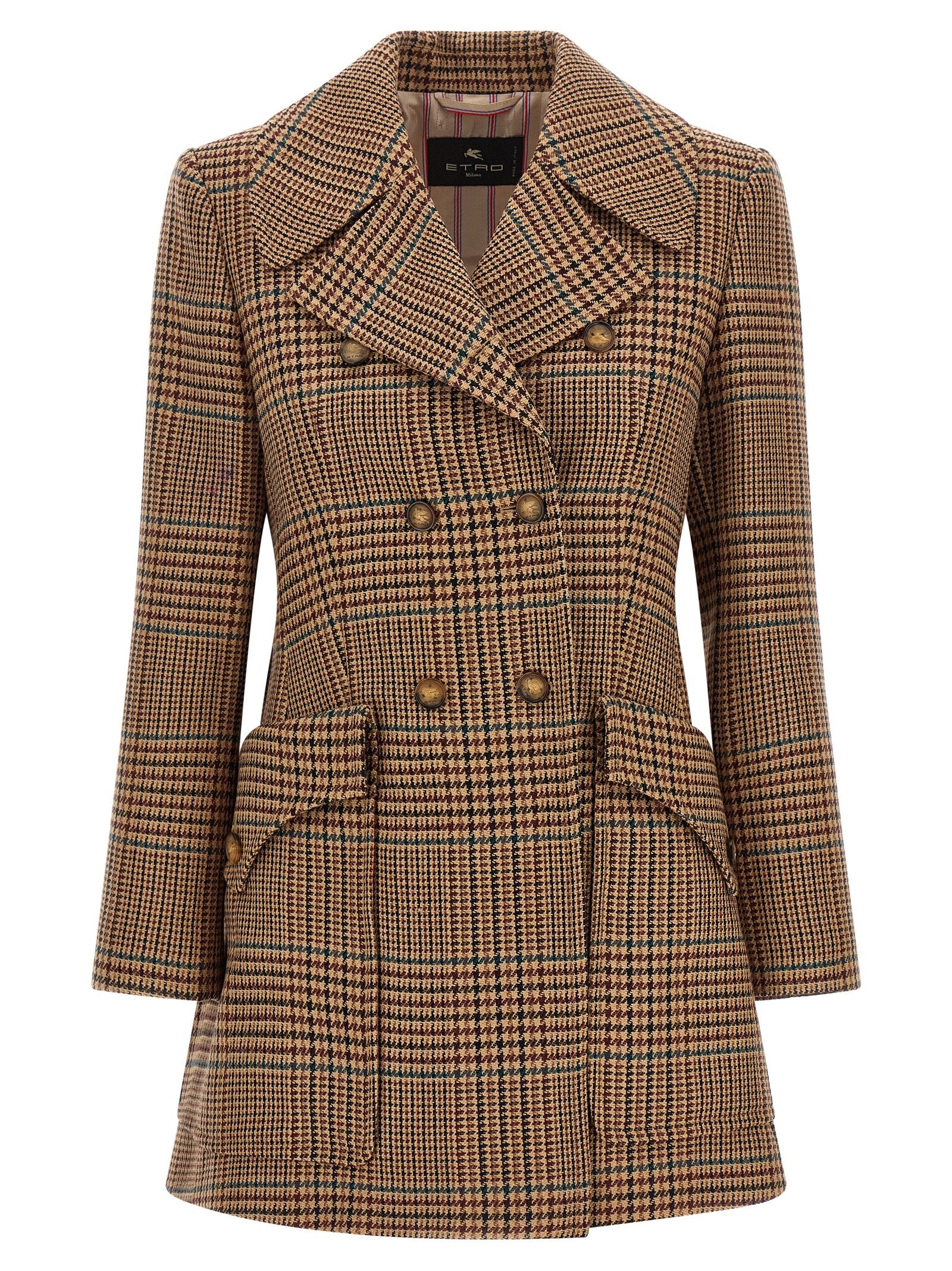 Etro Brauner Wollmantel