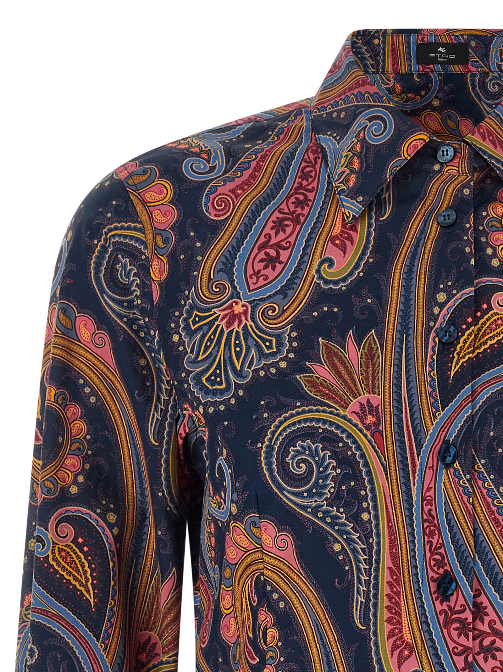 Etro Blaue Baumwollbluse