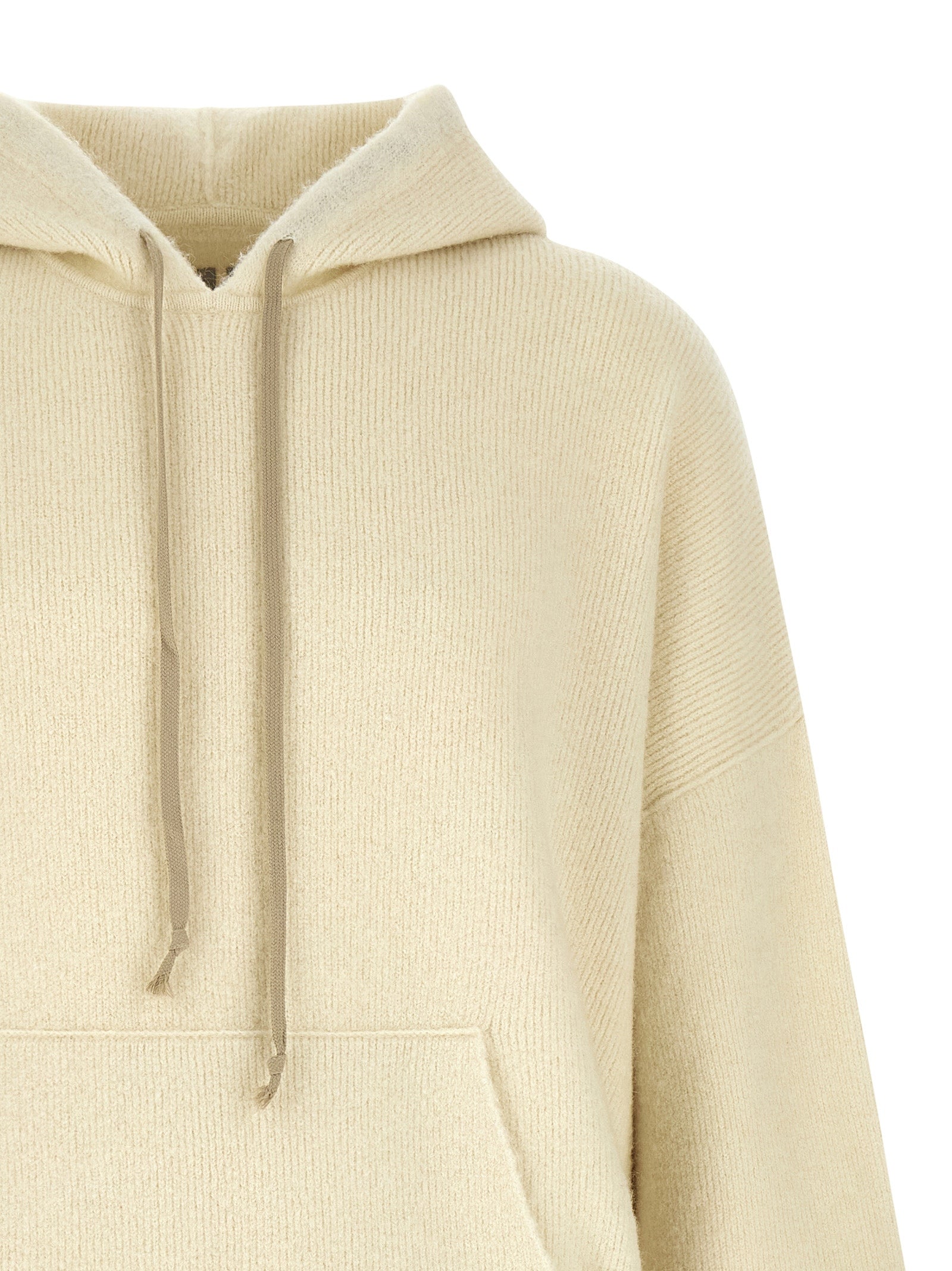 Rick Owens Weißes Marabou-Sweatshirt