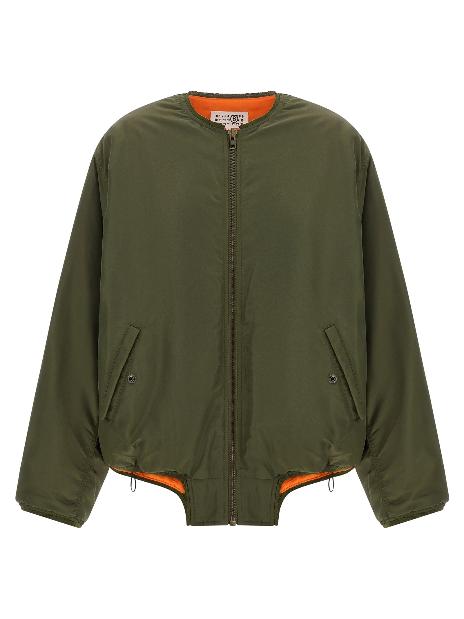 MM6 Maison Margiela Zweifarbige Polyamid-Bomberjacke
