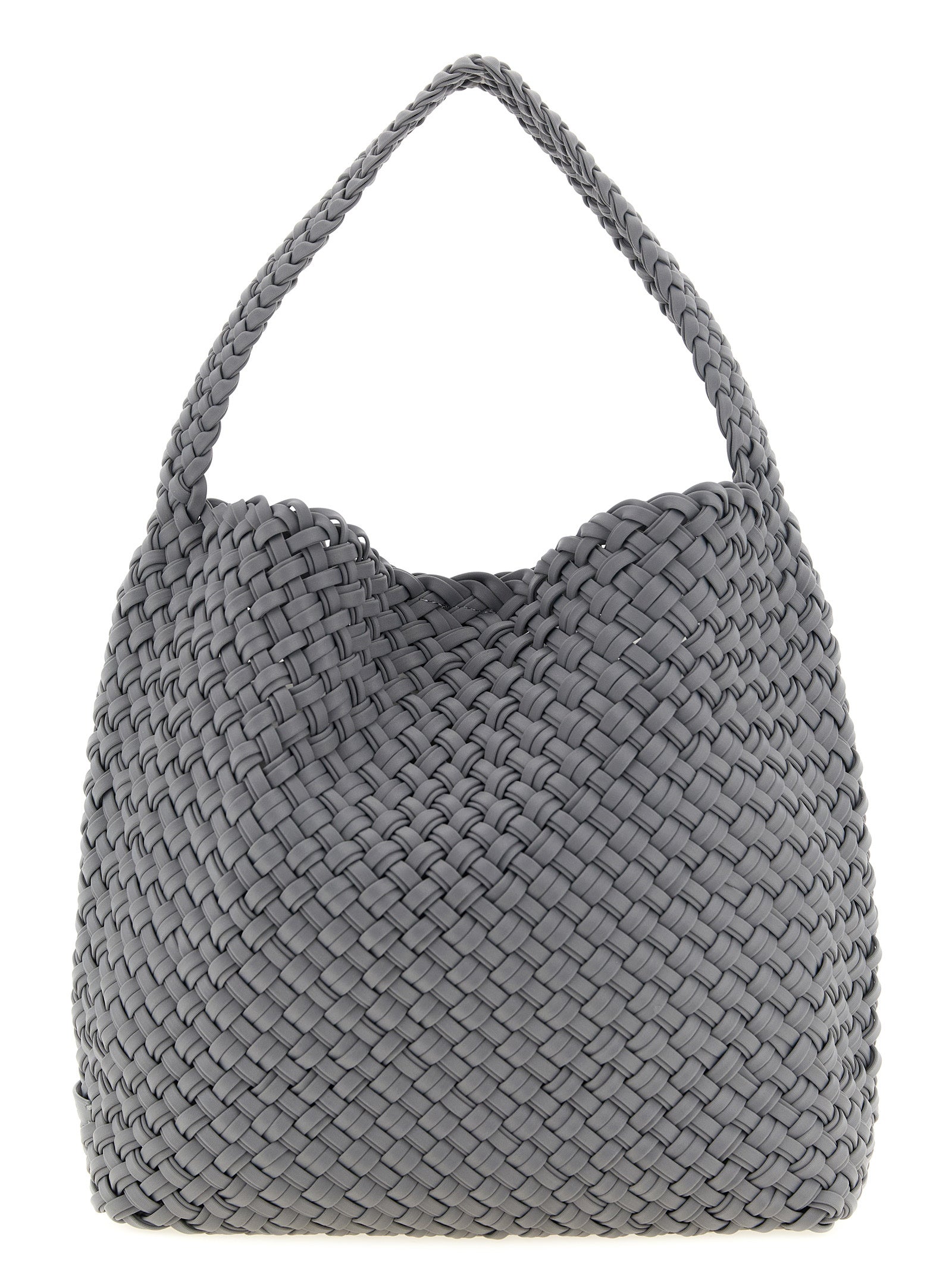 NAGHEDI Graue Schultertasche aus Nylon
