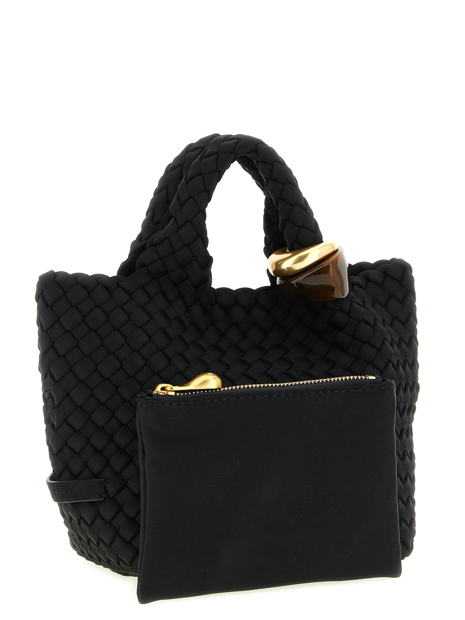NAGHEDI Schwarze Nylon-Handtasche