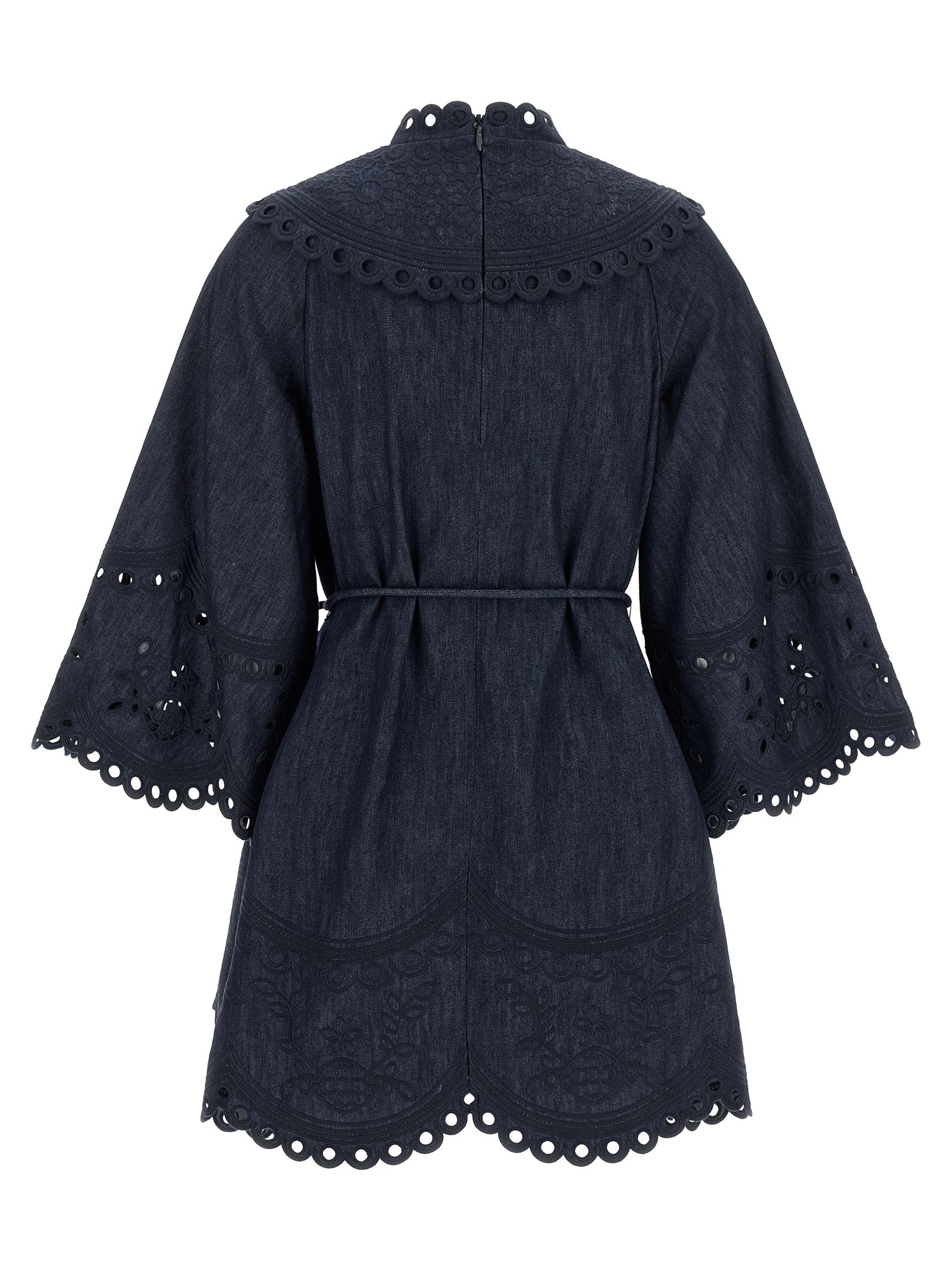 Zimmermann Kurzes blaues Baumwollkleid