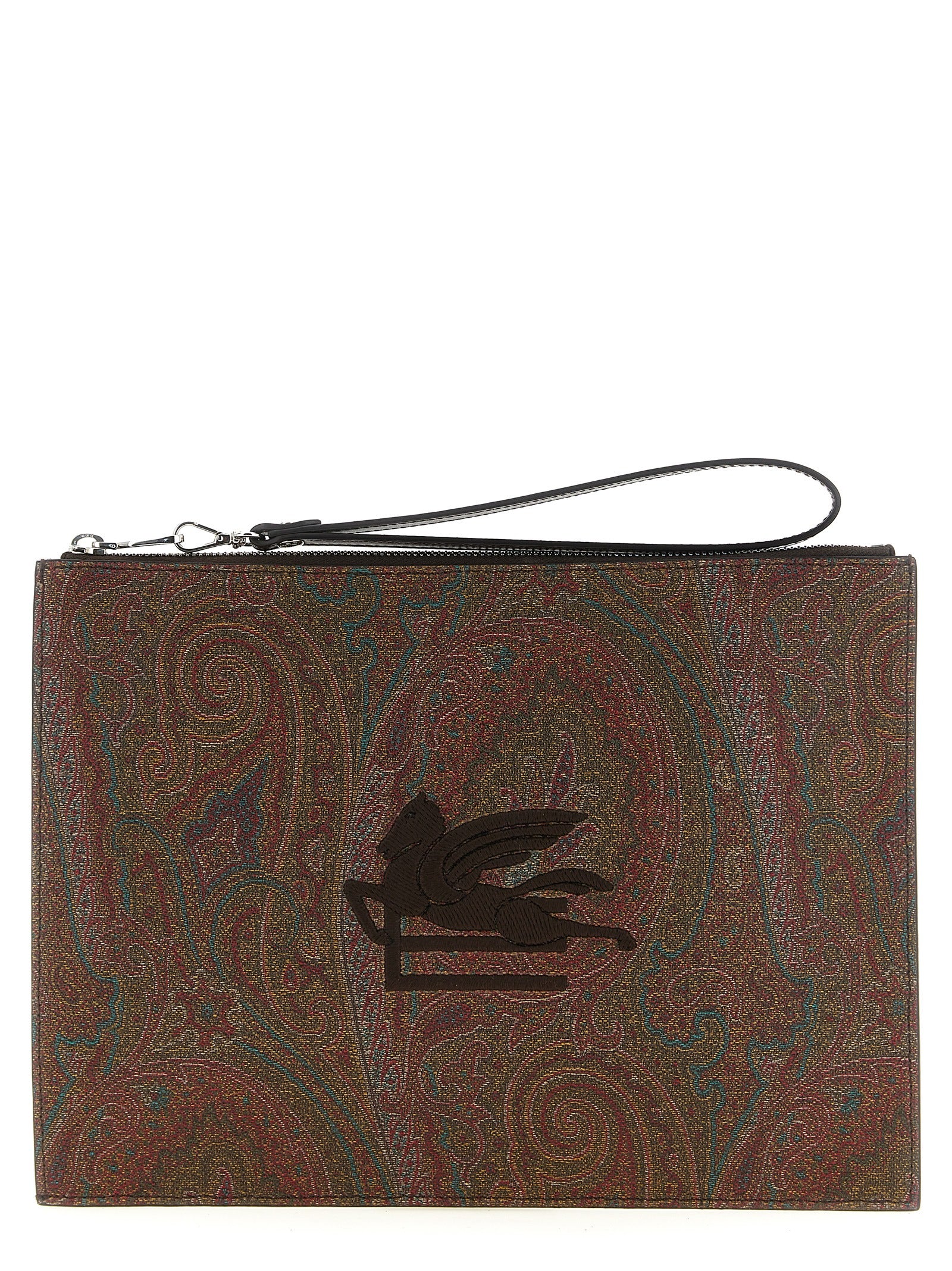Etro Braune Baumwoll-Clutch