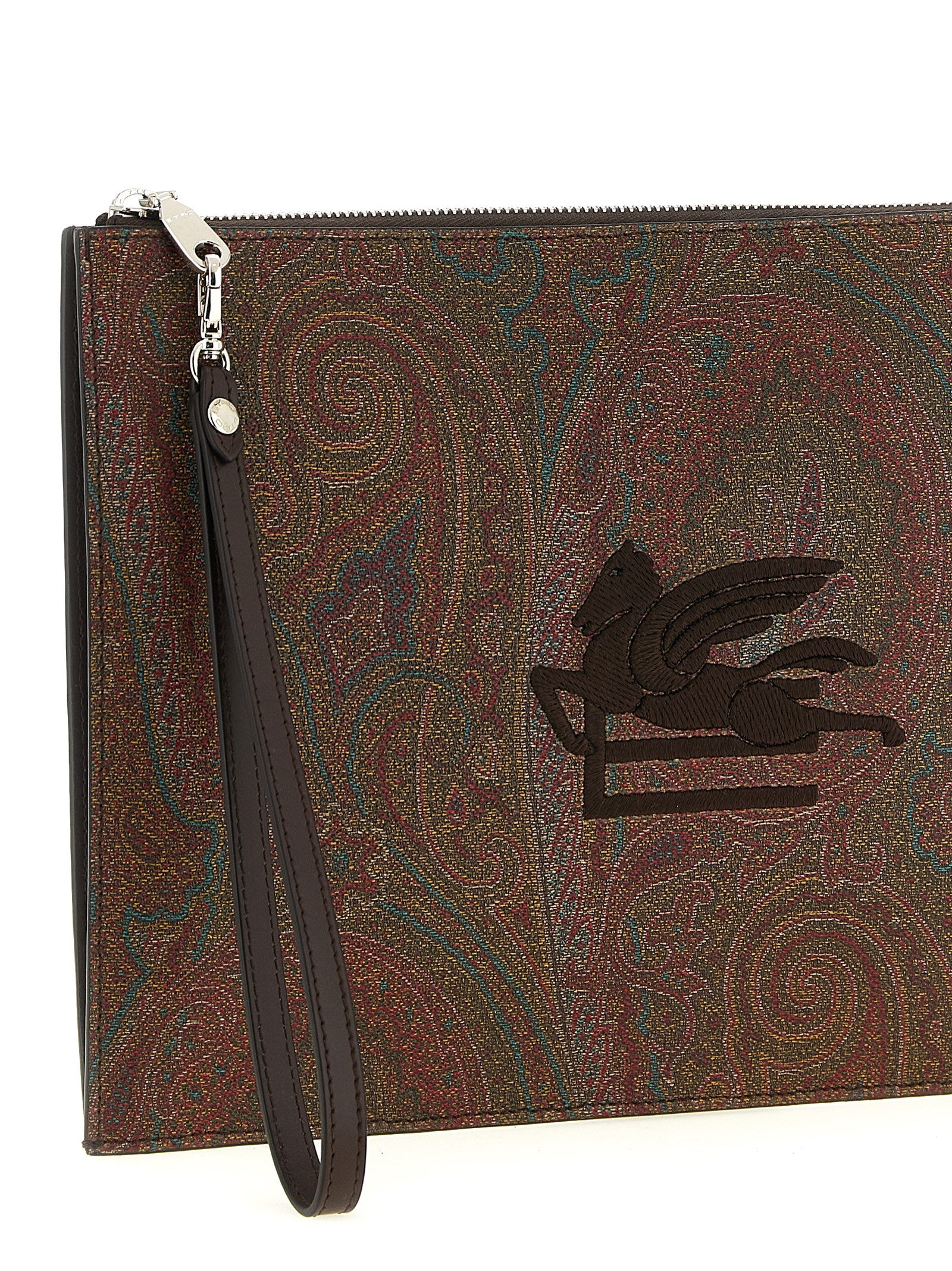 Etro Braune Baumwoll-Clutch