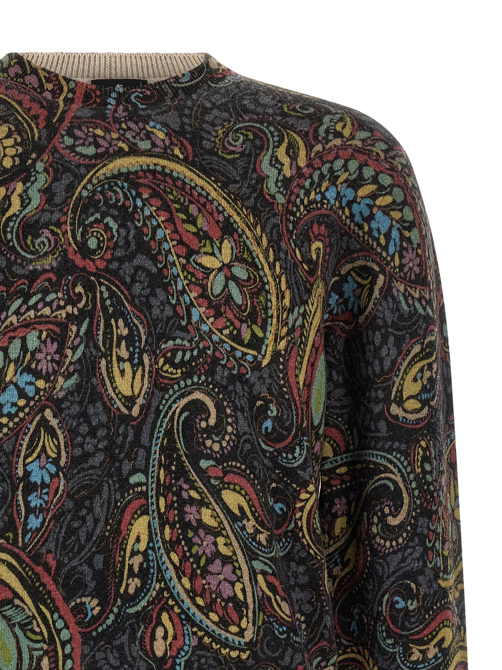 Etro Mehrfarbige Wollstrickjacke