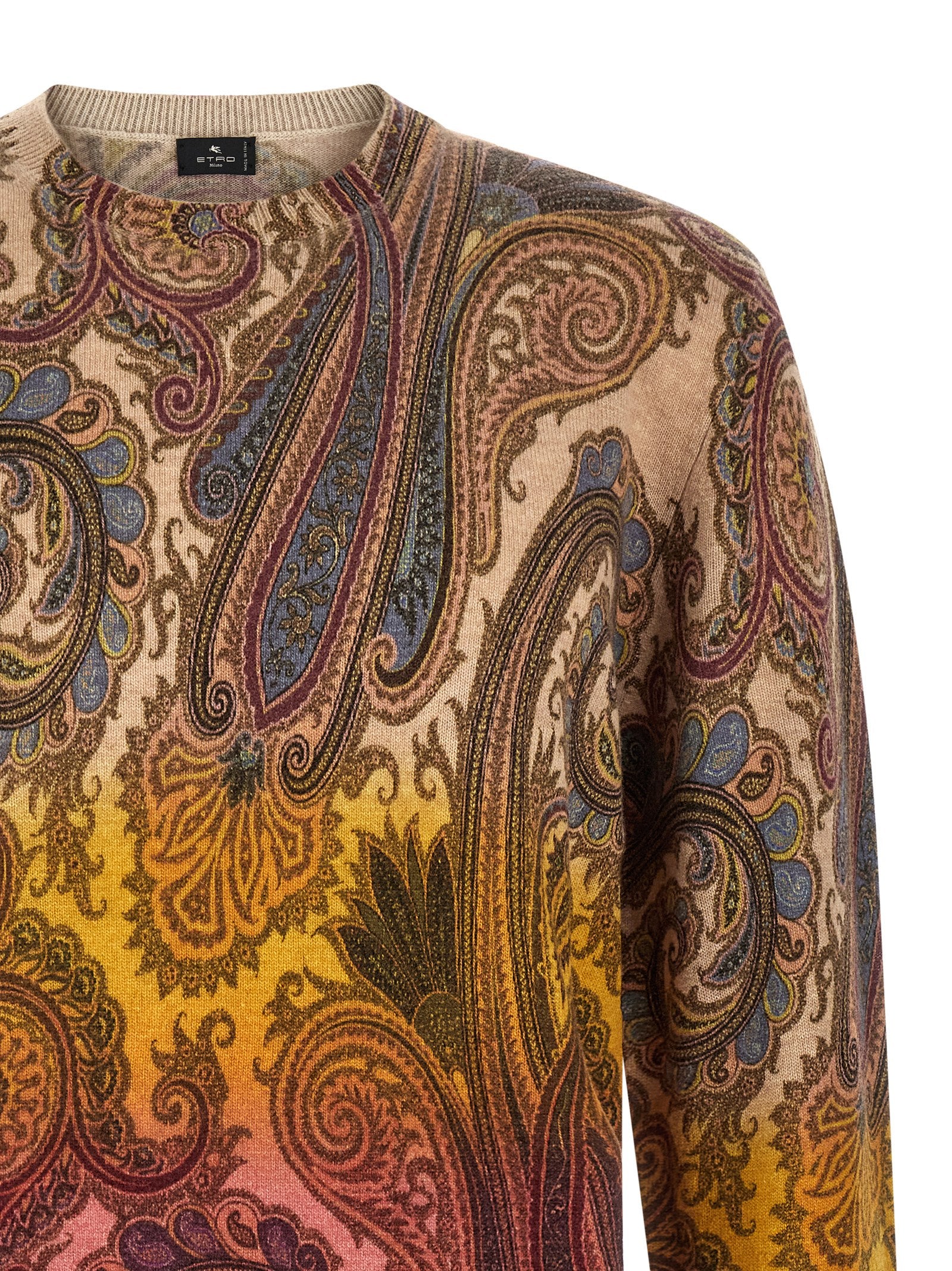 Etro Mehrfarbige Wollstrickjacke