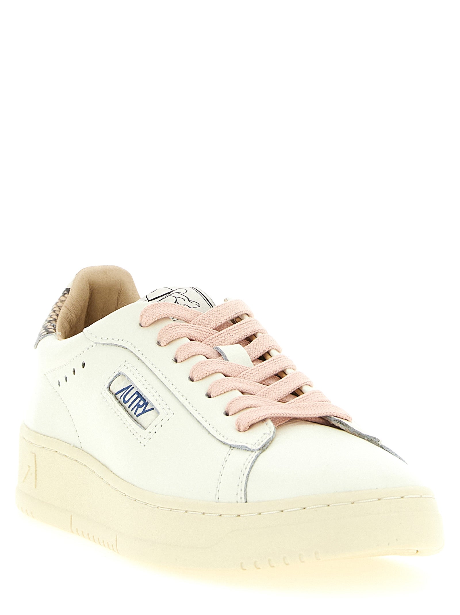 Autry Mehrfarbige Low-Top-Sneaker aus Rindsleder