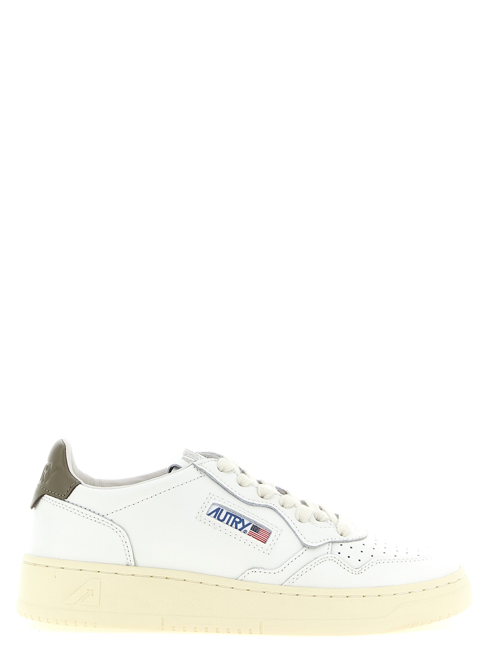Autry Zweifarbige Low-Top-Sneaker aus Rindsleder