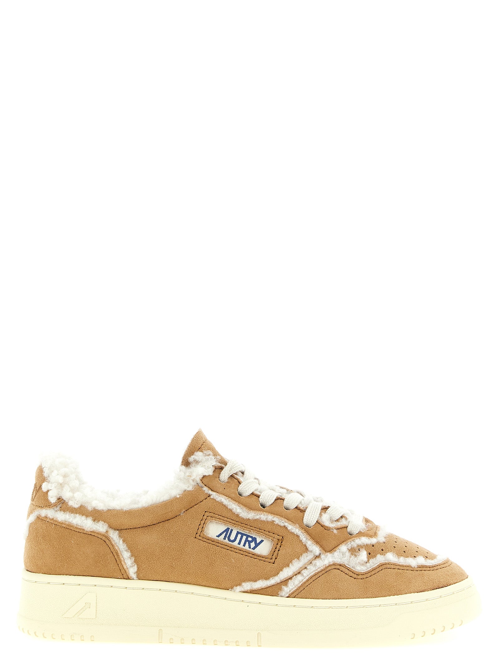 Autry Braune Lammleder Low-Top-Sneaker