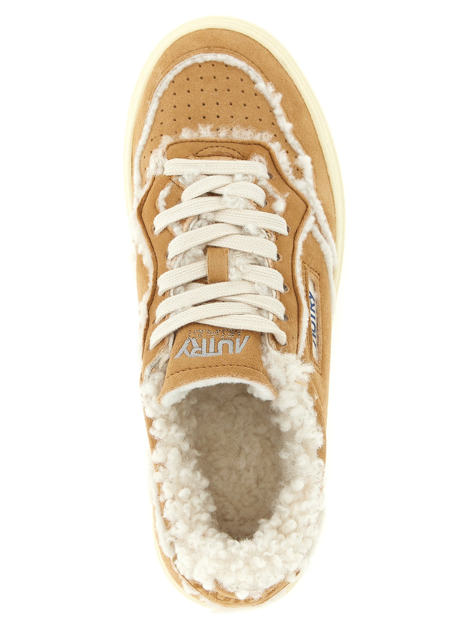 Autry Braune Lammleder Low-Top-Sneaker