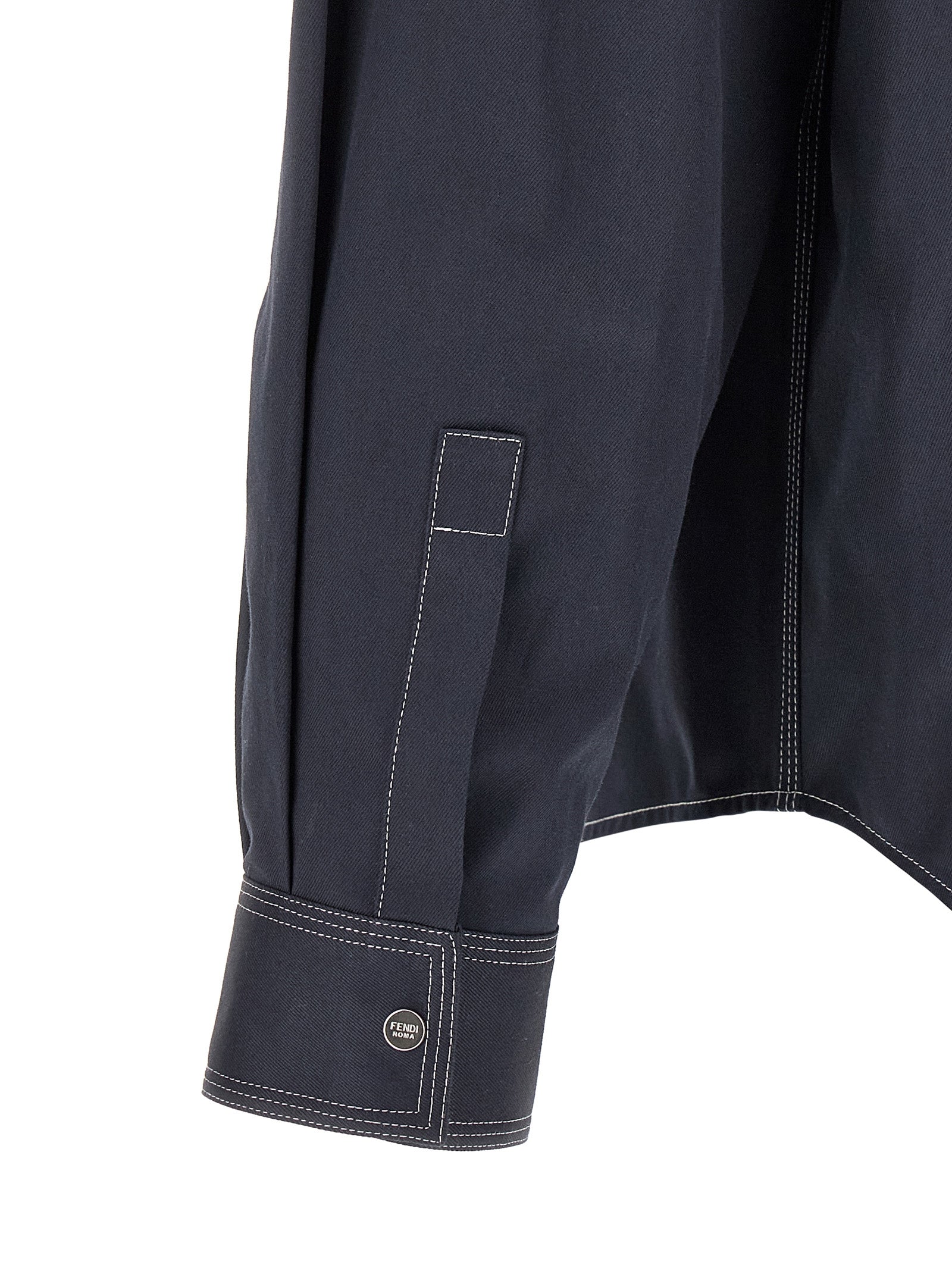 Fendi Blaue Baumwollbluse
