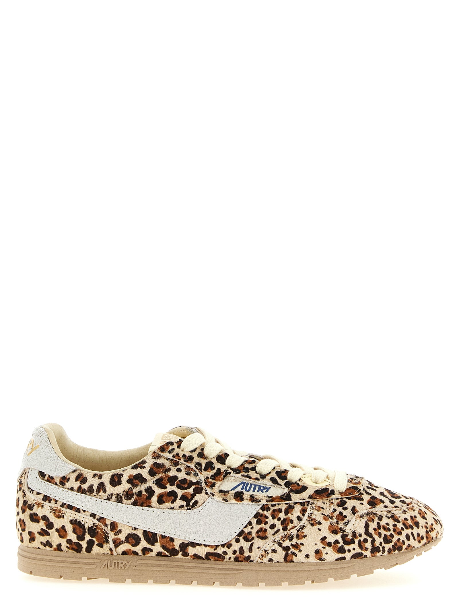 Autry Mehrfarbige Low-Top-Sneaker aus Rindsleder