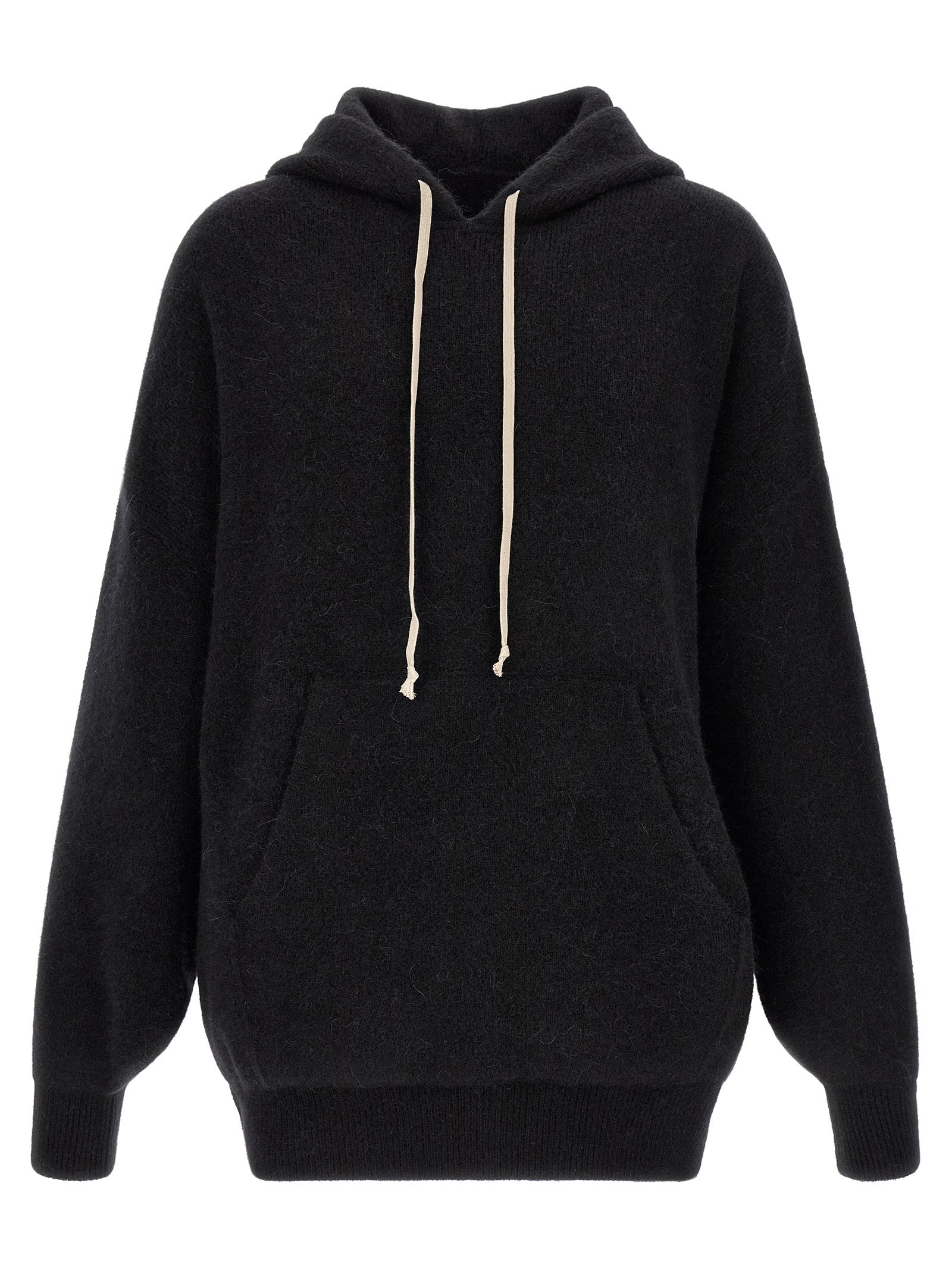 Rick Owens Schwarzer Marabou-Pullover